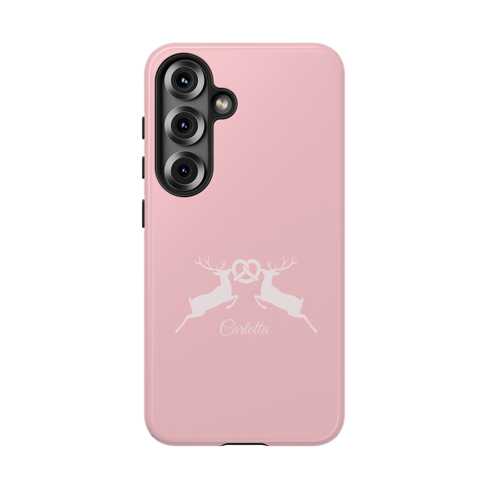HIRSCH ROSE – Personalisierte Handyhülle mit Dual-Layer-Schutz