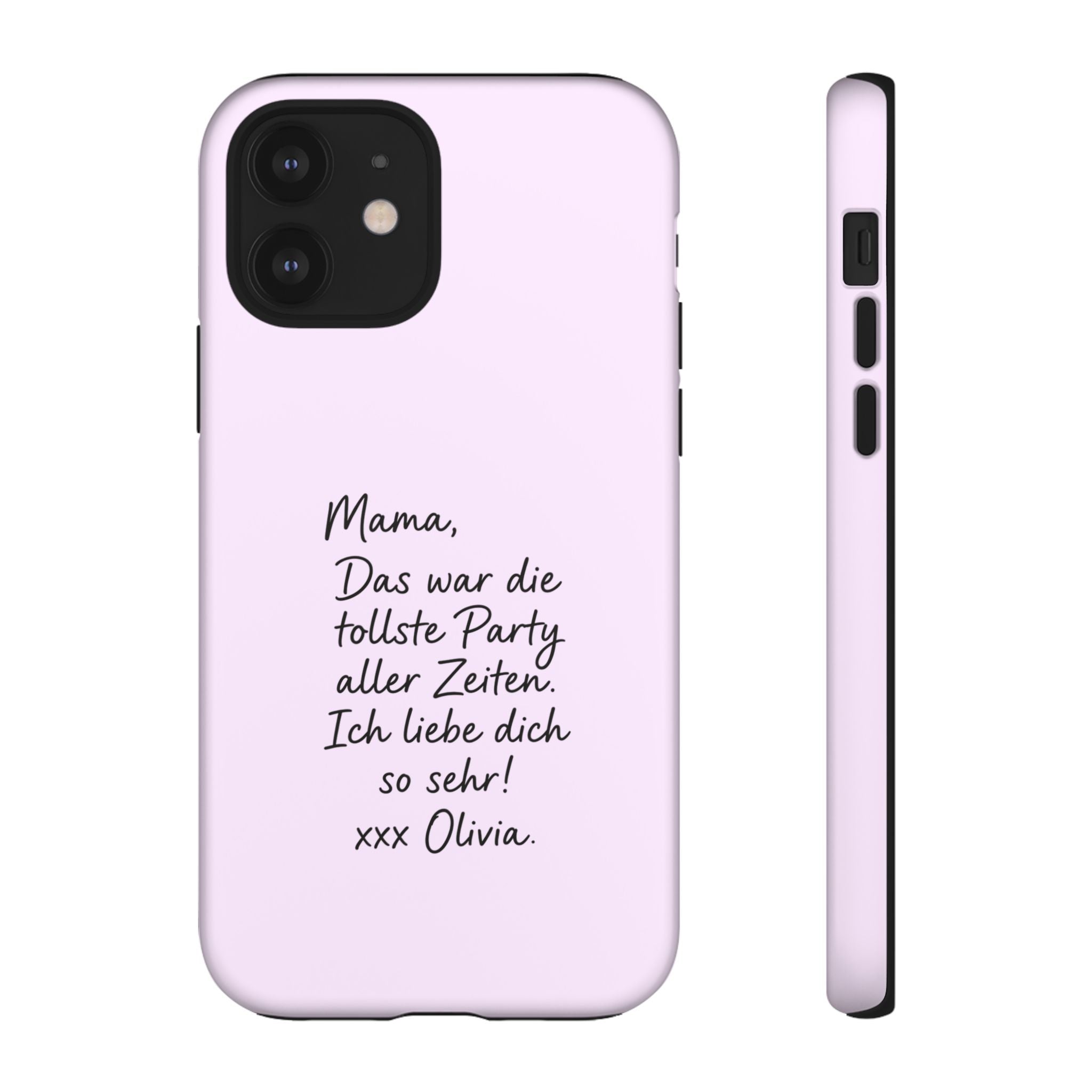 LAVENDEL mit handgeschriebener Notiz – Personalisierte Handyhülle mit Dual-Layer-Schutz