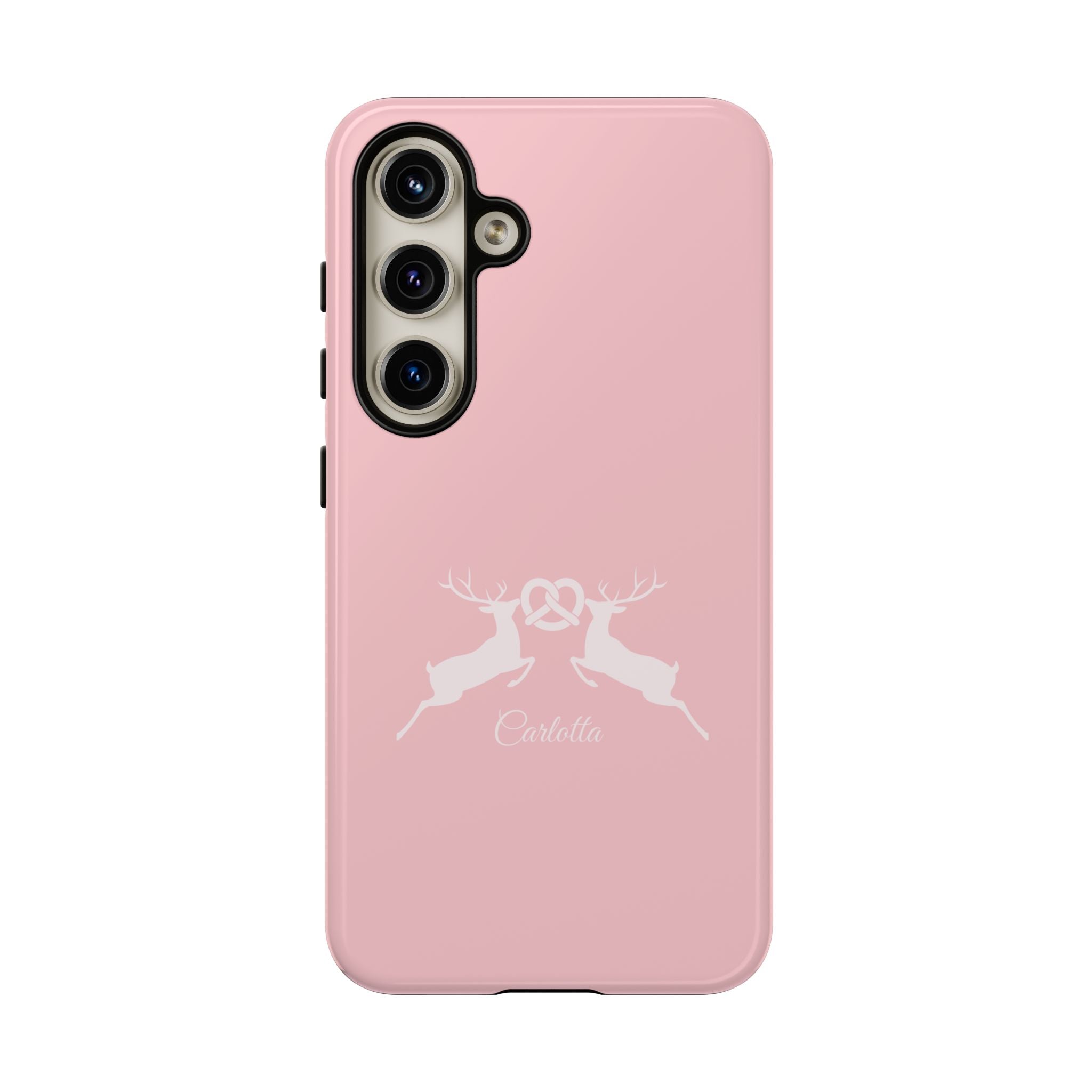 HIRSCH ROSE – Personalisierte Handyhülle mit Dual-Layer-Schutz