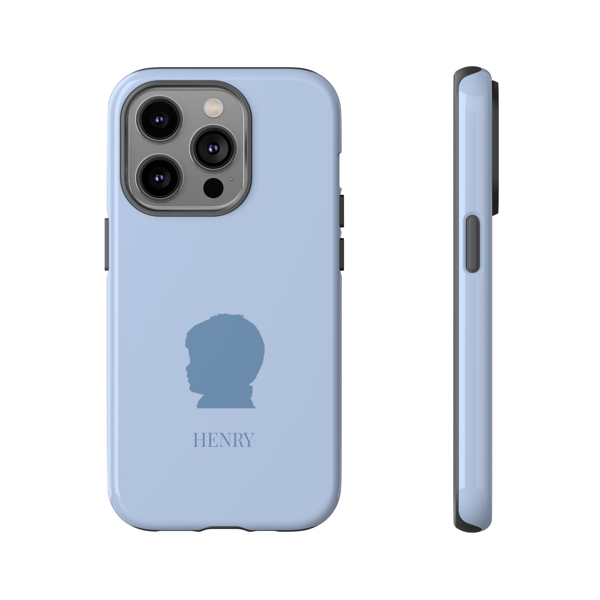 SILHOUETTE BLUE – Personalisierte Handyhülle mit Dual-Layer-Schutz
