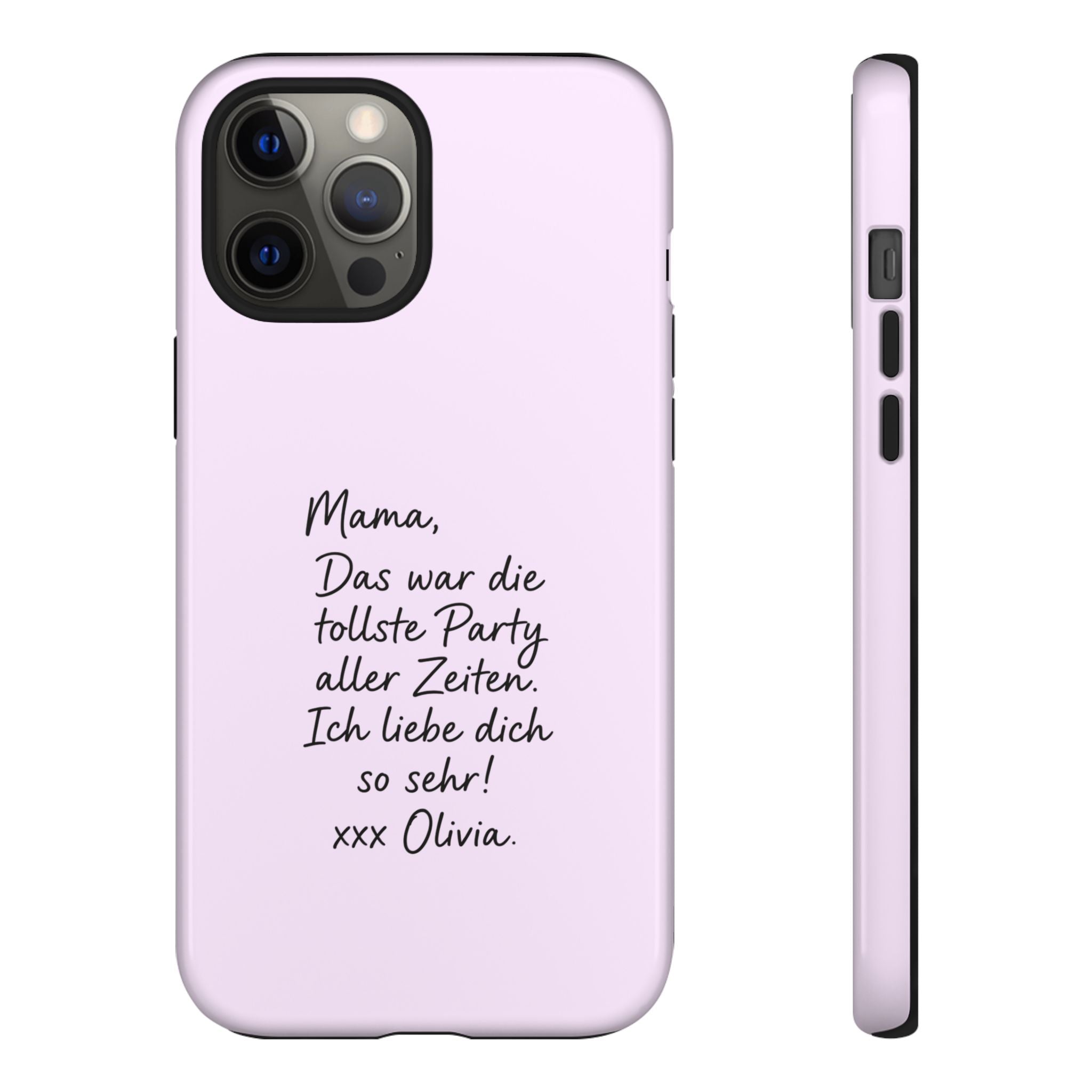 LAVENDEL mit handgeschriebener Notiz – Personalisierte Handyhülle mit Dual-Layer-Schutz