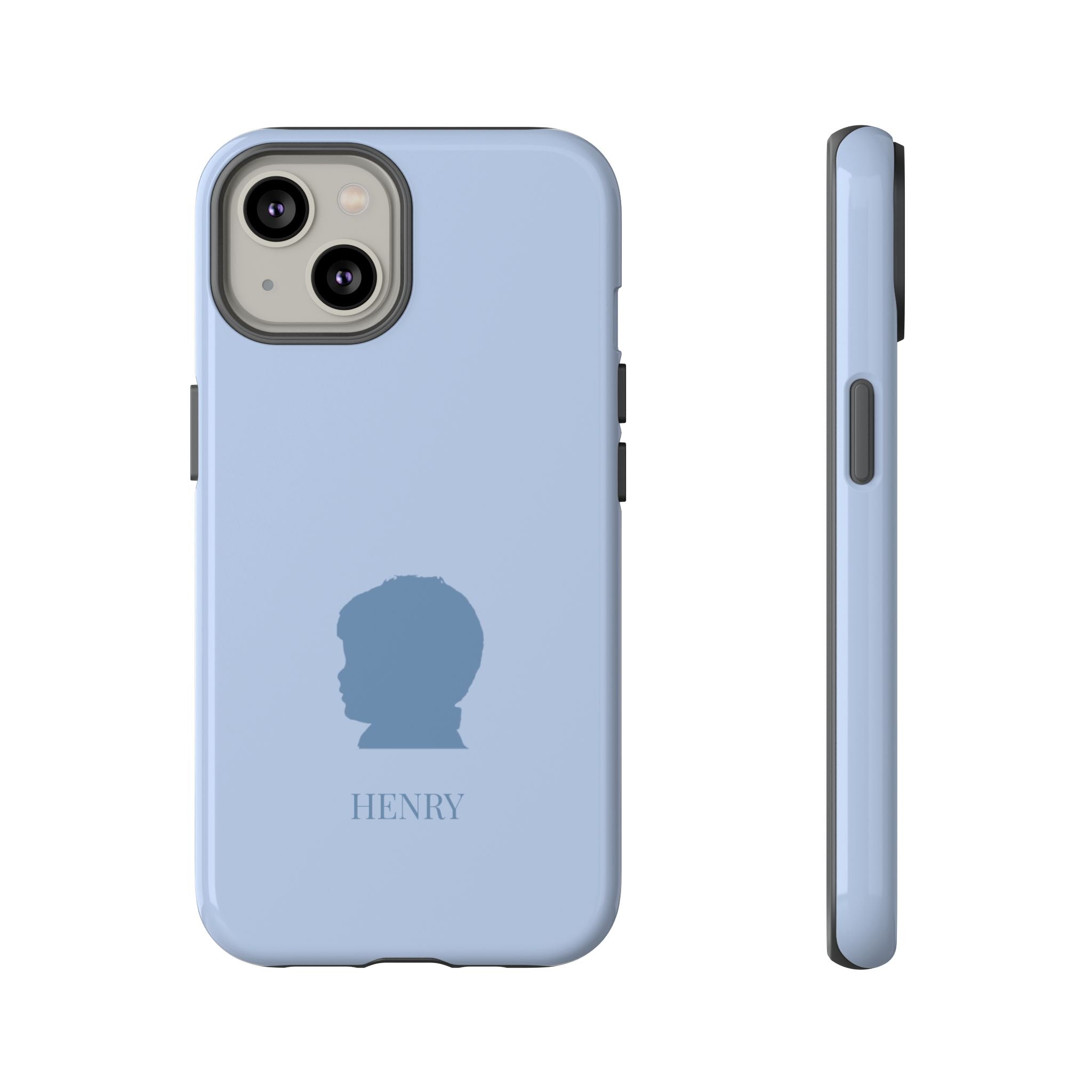 SILHOUETTE BLUE – Personalisierte Handyhülle mit Dual-Layer-Schutz