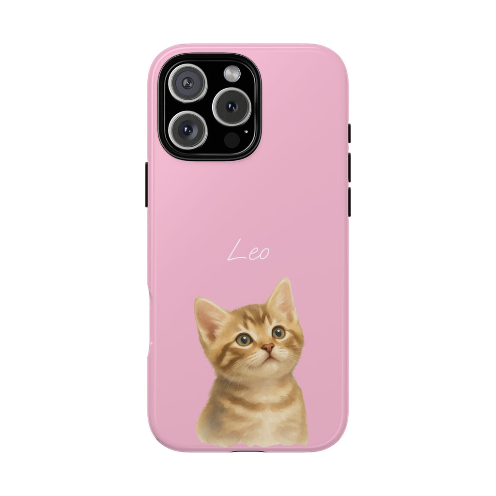 PET AQUARELL PINK – Personalisierte Handyhülle mit Dual-Layer-Schutz