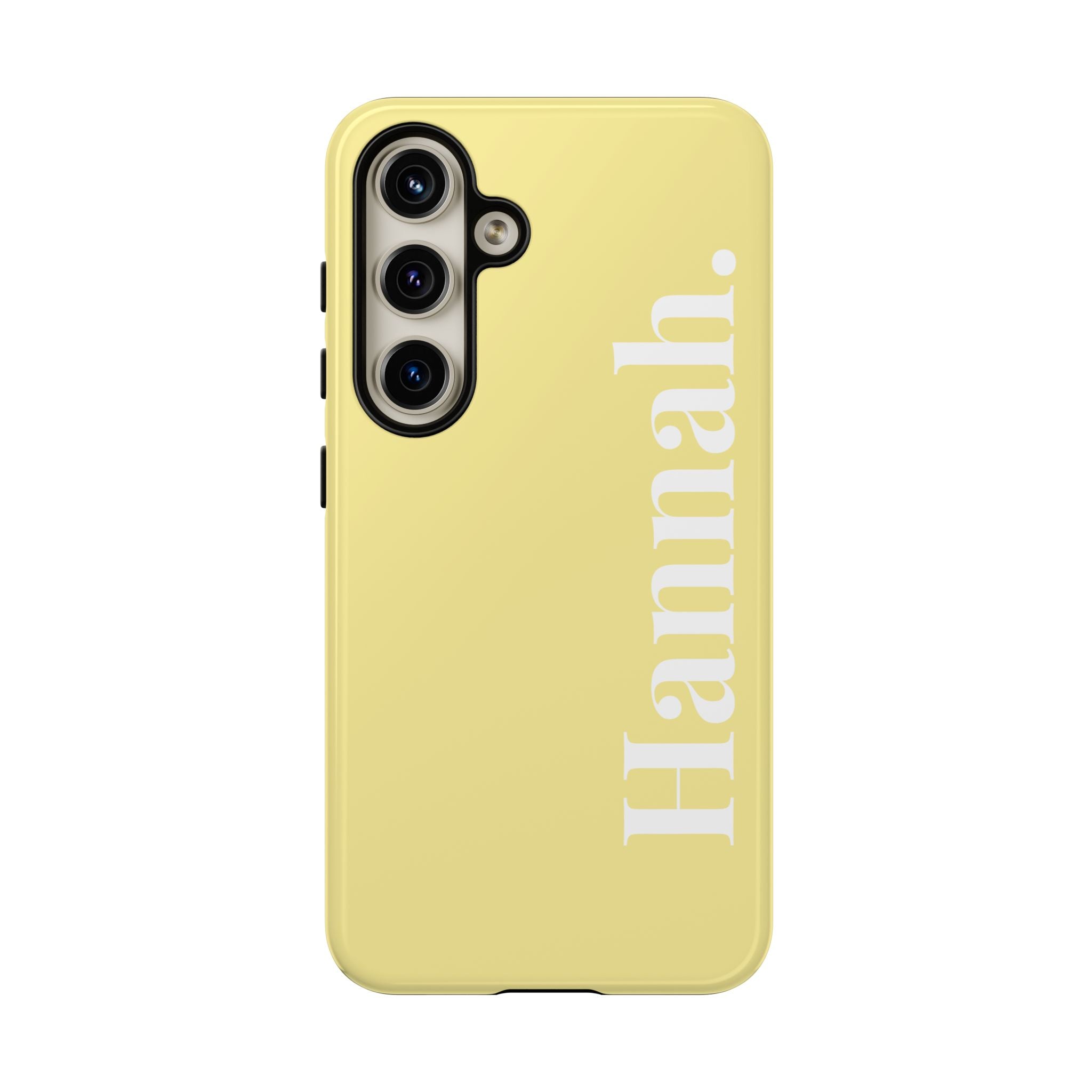 CITRUS YELLOW BOLD NAME – Personalisierte Handyhülle mit Dual-Layer-Schutz