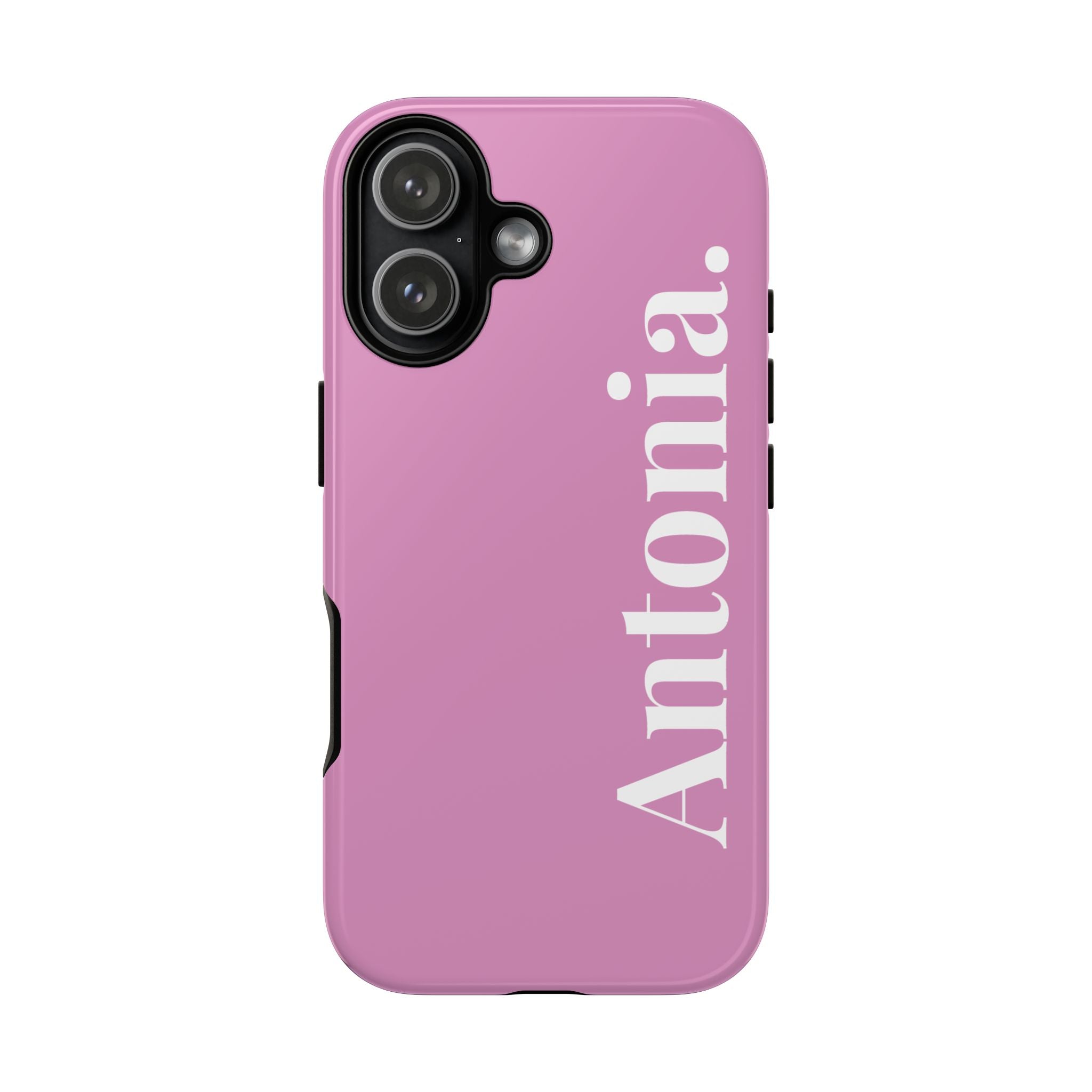 PINK BOLD NAME – Personalisierte Handyhülle mit Dual-Layer-Schutz