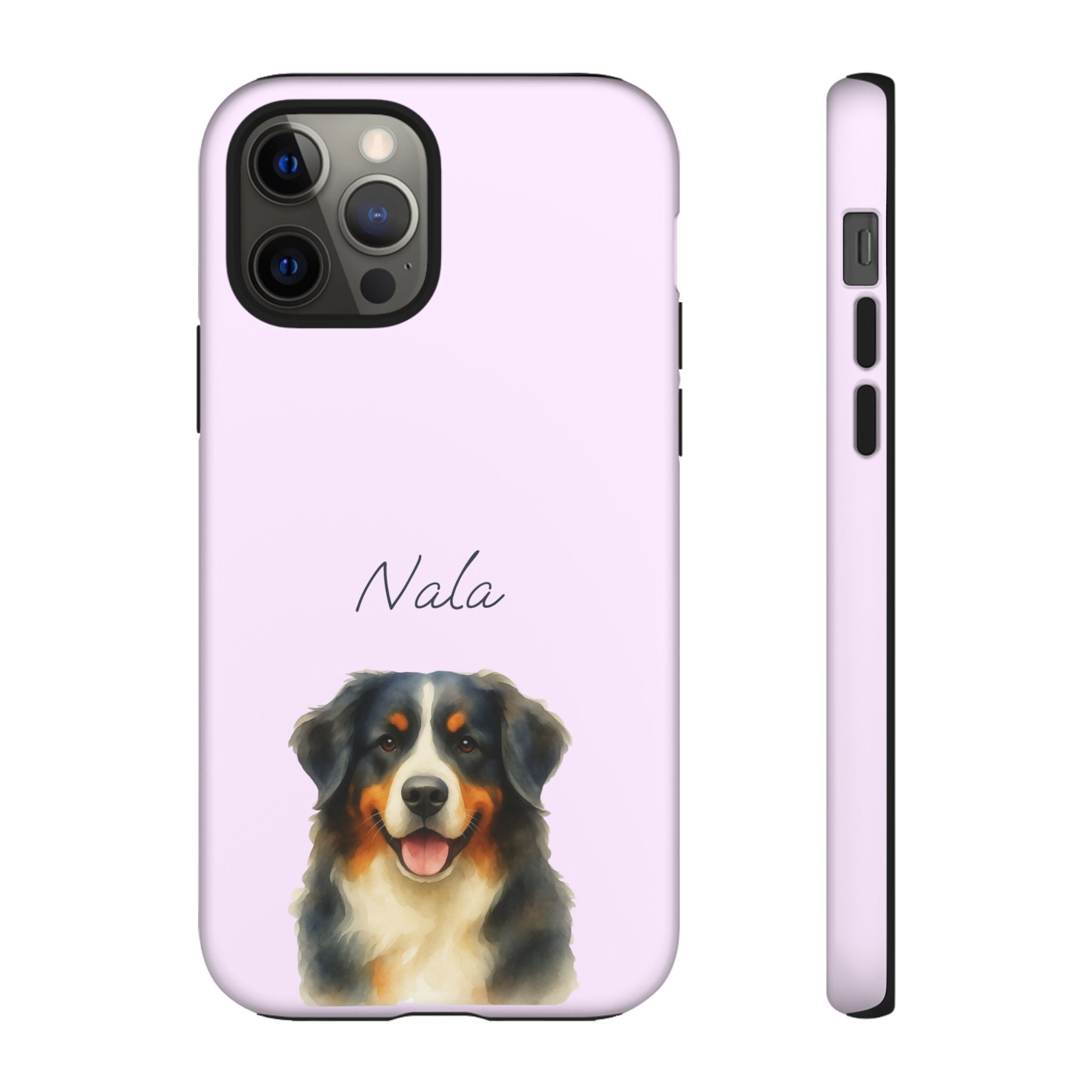 Pet Aquarell Lavendel – Personalisierte Handyhülle mit Dual-Layer-Schutz