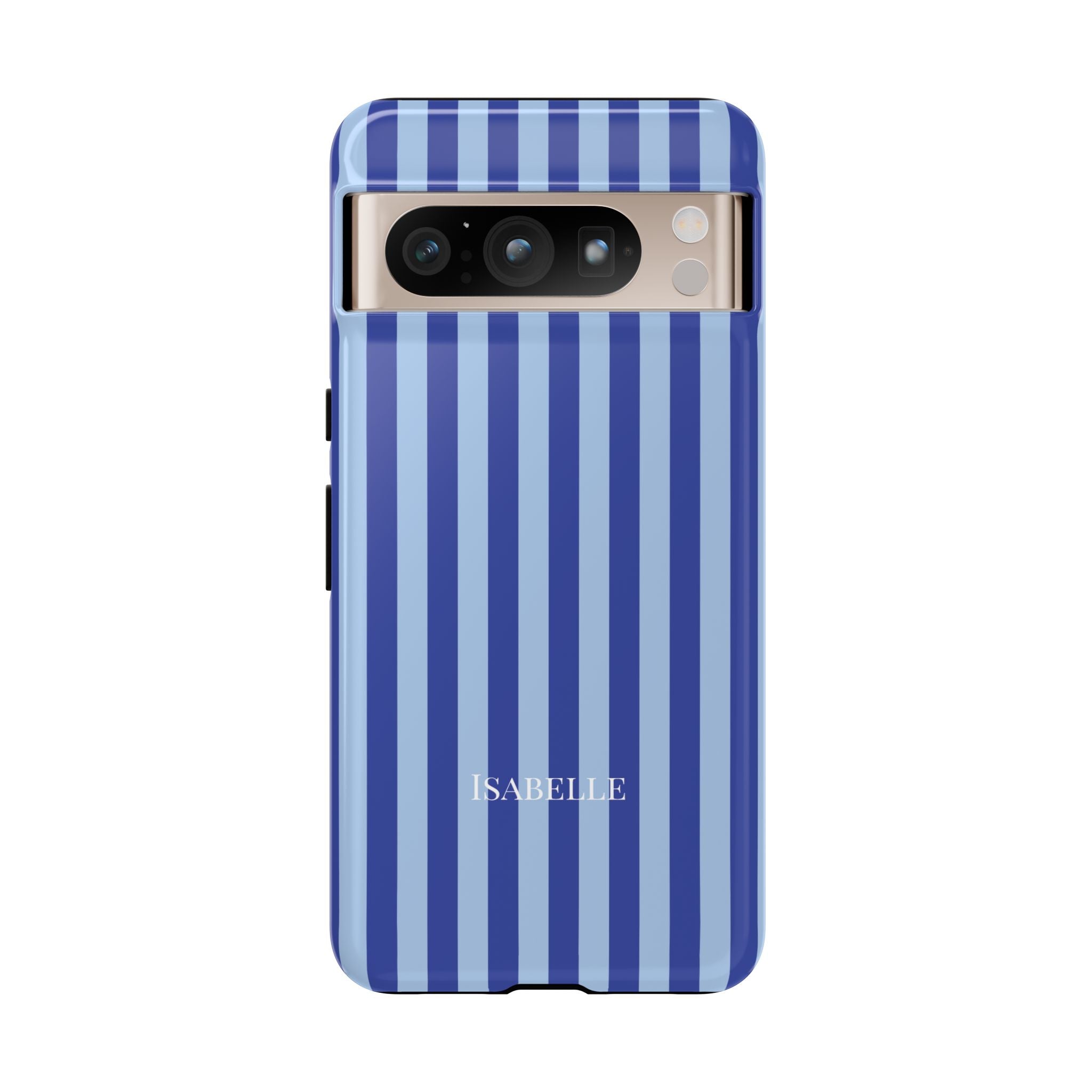 OCEAN BLUE STRIPES – Personalisierte Handyhülle mit Dual-Layer-Schutz