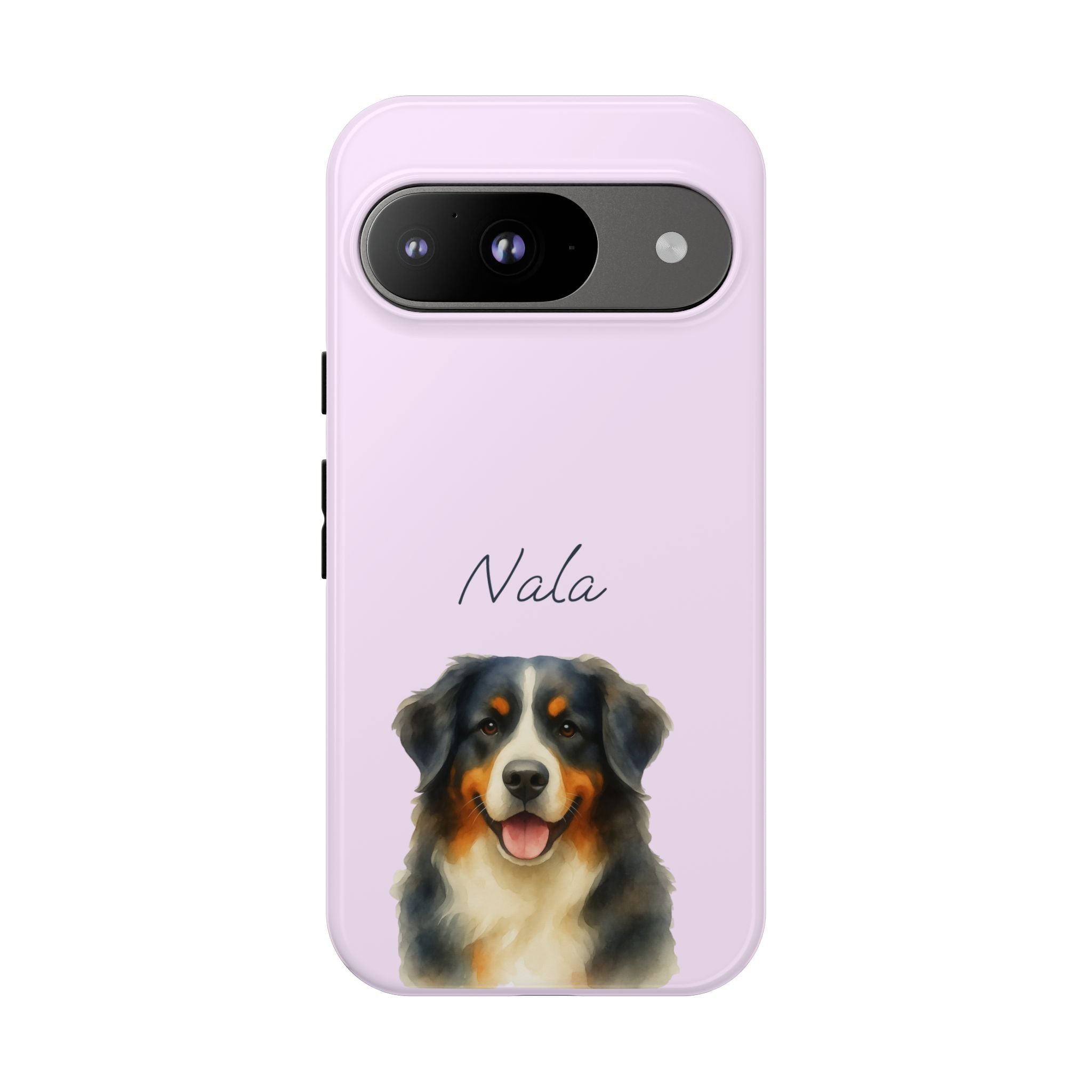 Pet Aquarell Lavendel – Personalisierte Handyhülle mit Dual-Layer-Schutz