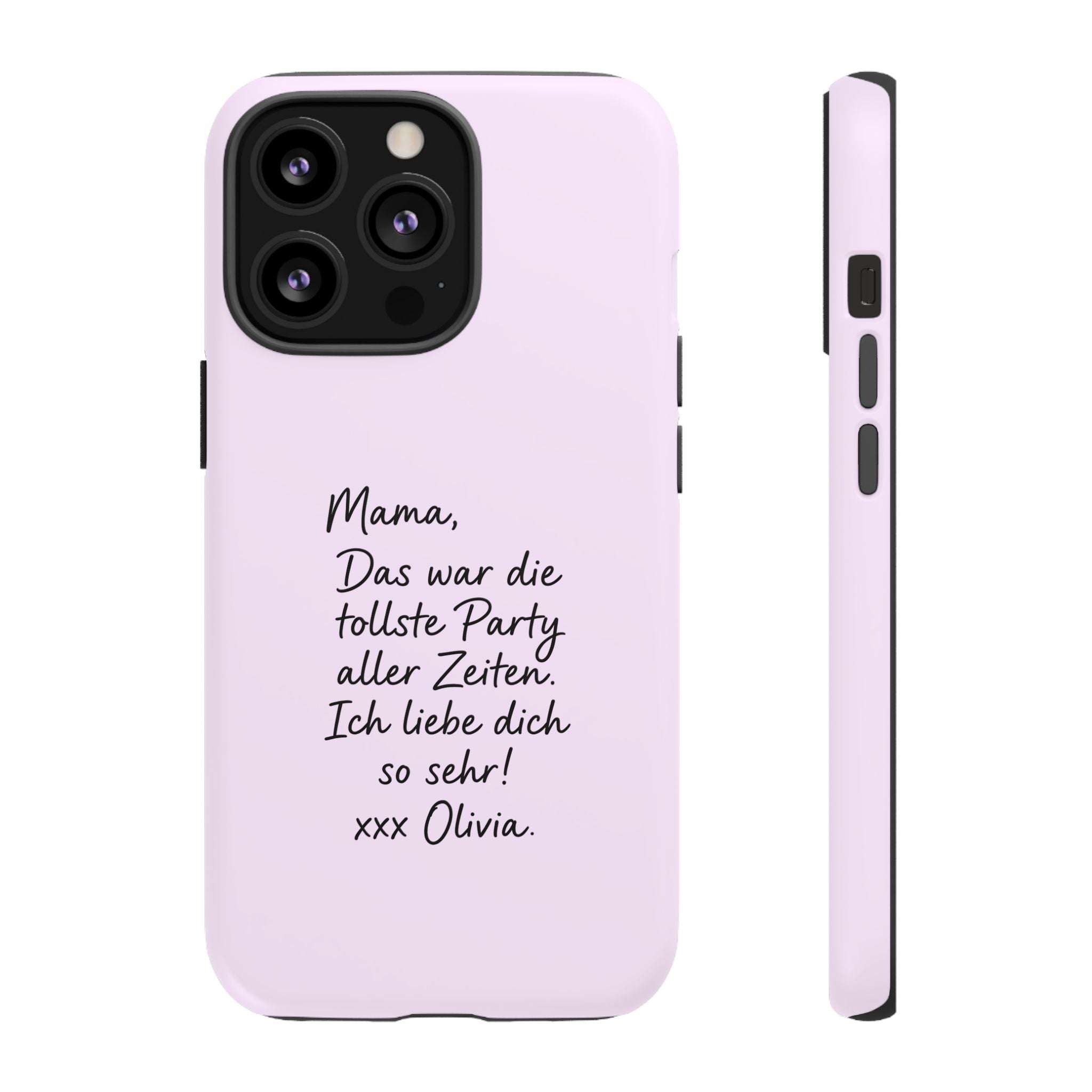 LAVENDEL mit handgeschriebener Notiz – Personalisierte Handyhülle mit Dual-Layer-Schutz