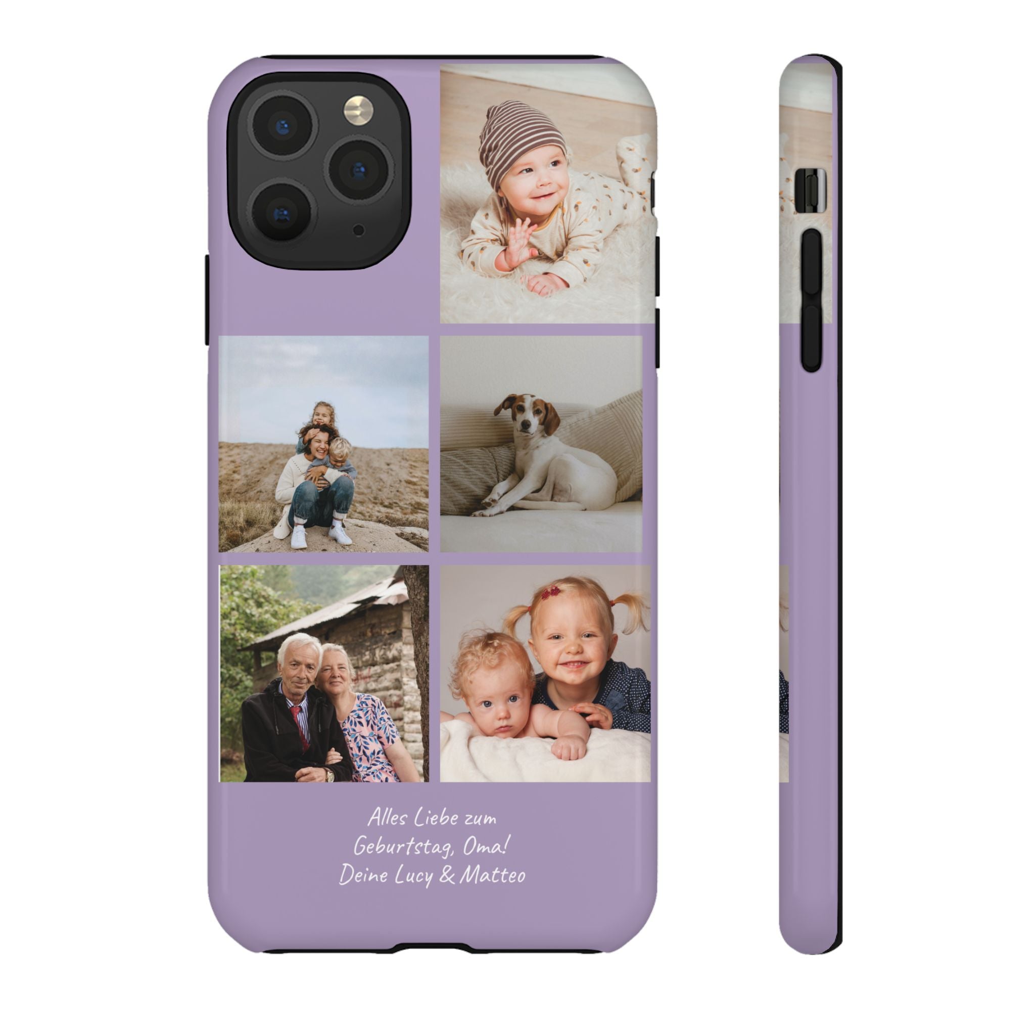LAVENDEL COLLAGE – Personalisierte Foto Handyhülle mit Dual-Layer-Schutz