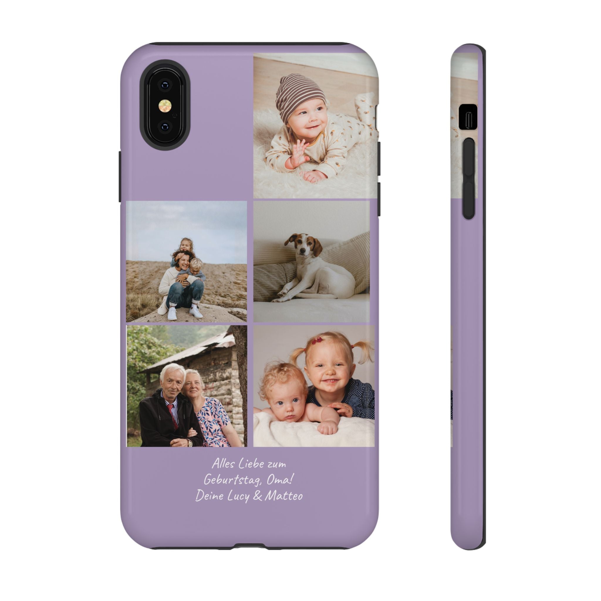 LAVENDEL COLLAGE – Personalisierte Foto Handyhülle mit Dual-Layer-Schutz