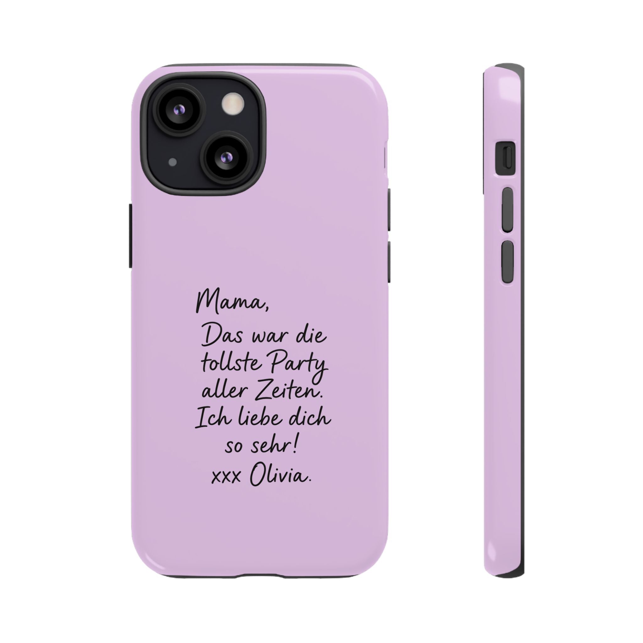 LAVENDEL mit handgeschriebener Notiz – Personalisierte Handyhülle mit Dual-Layer-Schutz