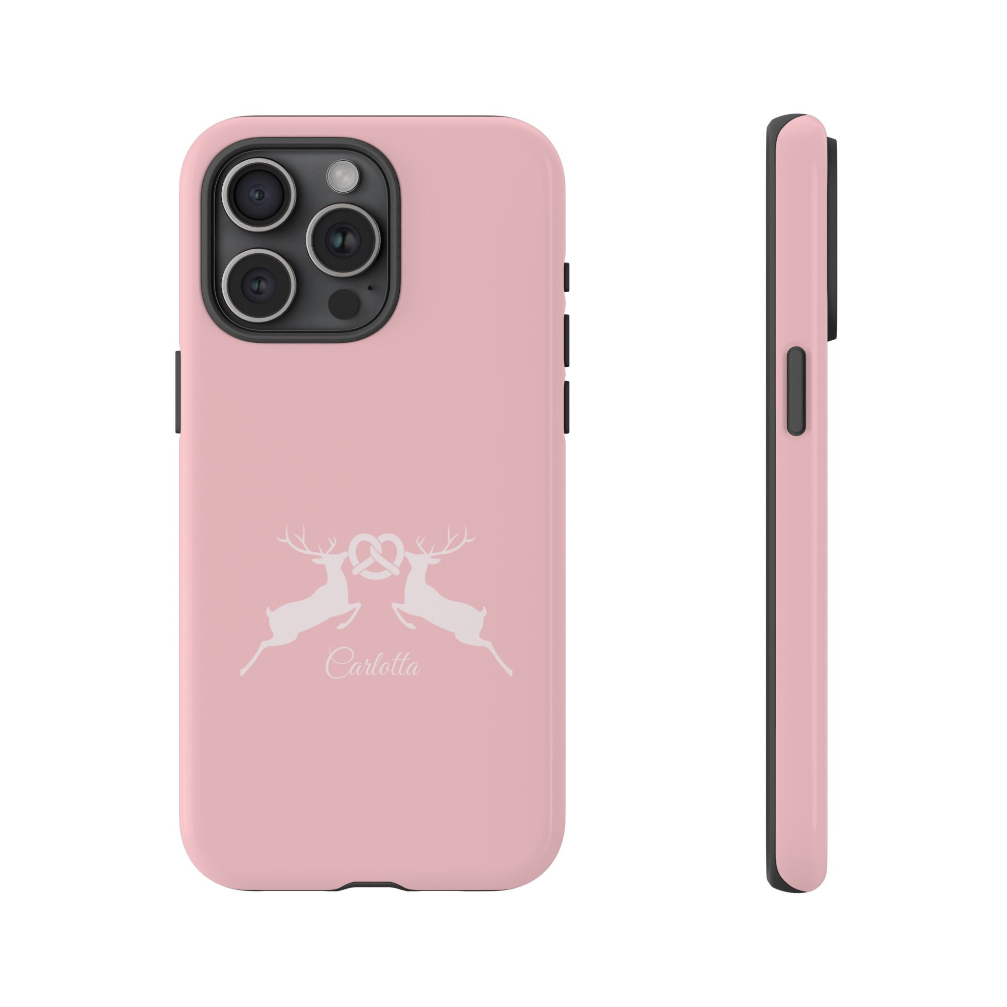 HIRSCH ROSE – Personalisierte Handyhülle mit Dual-Layer-Schutz