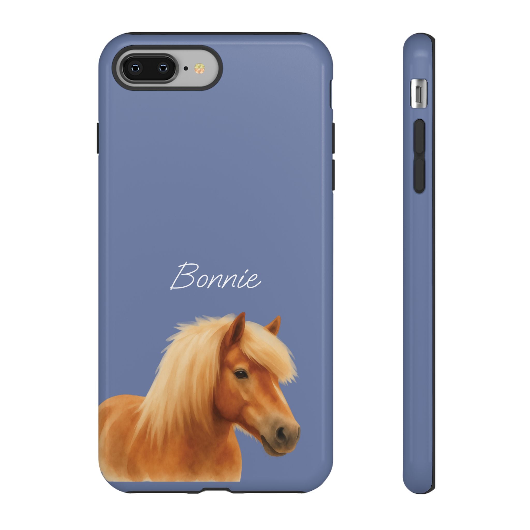 PET AQUARELL DUSTY BLUE – Personalisierte Handyhülle mit Dual-Layer-Schutz