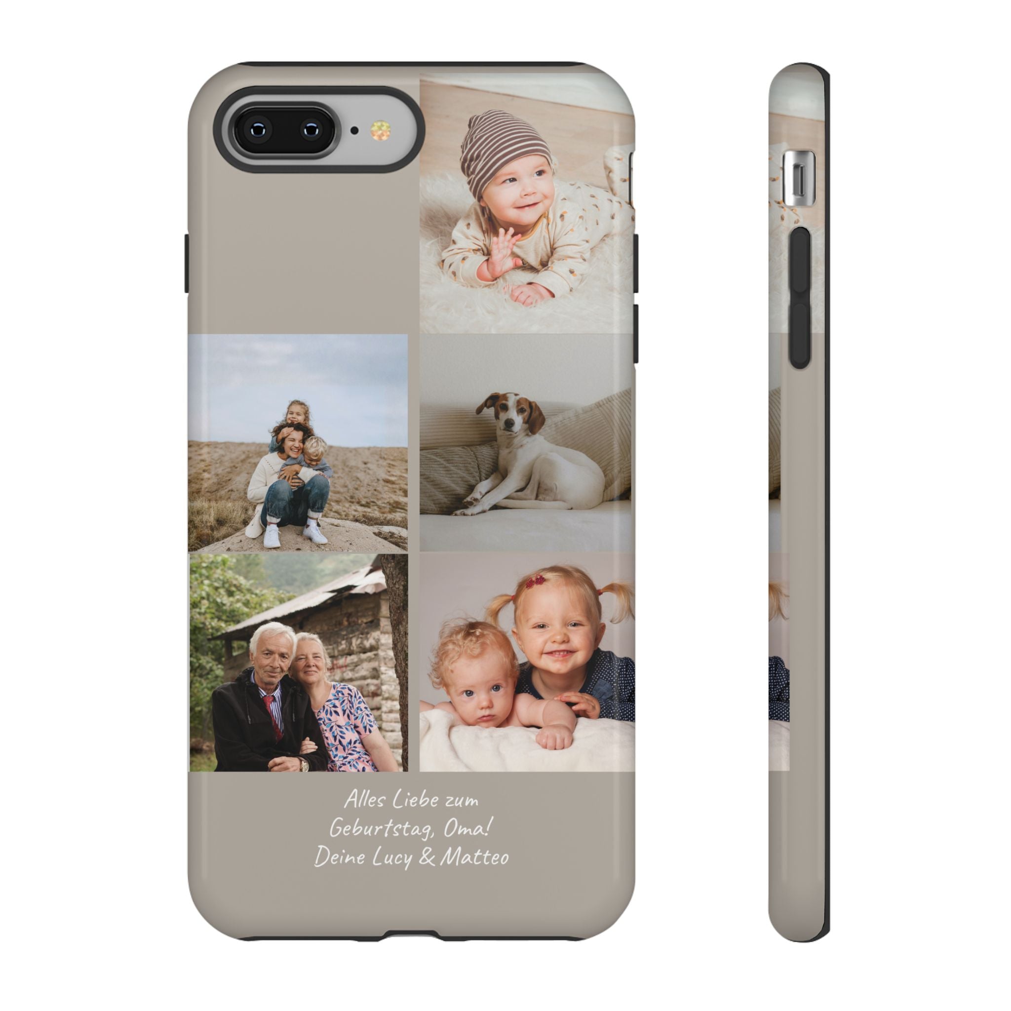 BEIGE COLLAGE – Personalisierte Foto Handyhülle mit Dual-Layer-Schutz
