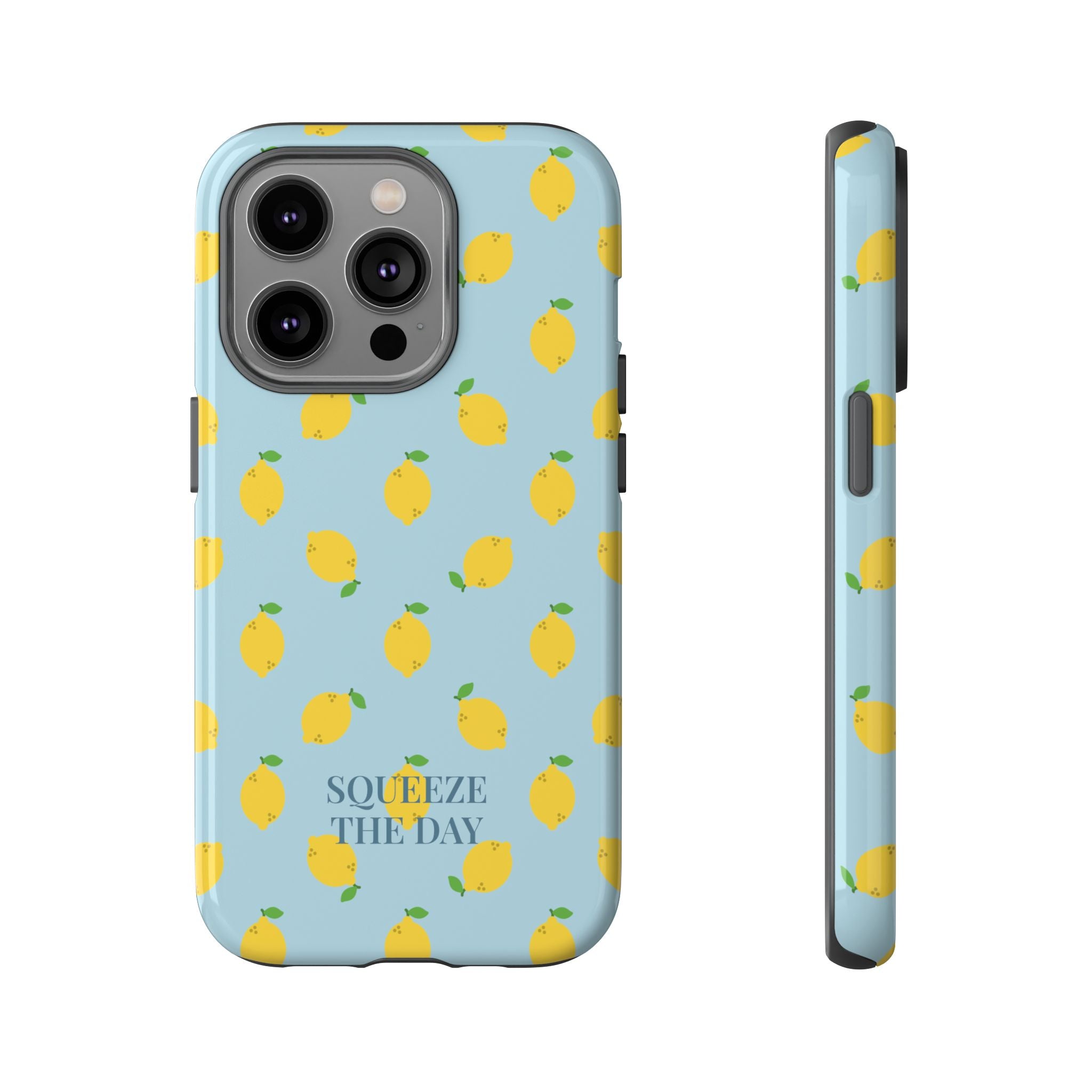 LEMONS BLUE SKY – Personalisierte Handyhülle mit Dual-Layer-Schutz