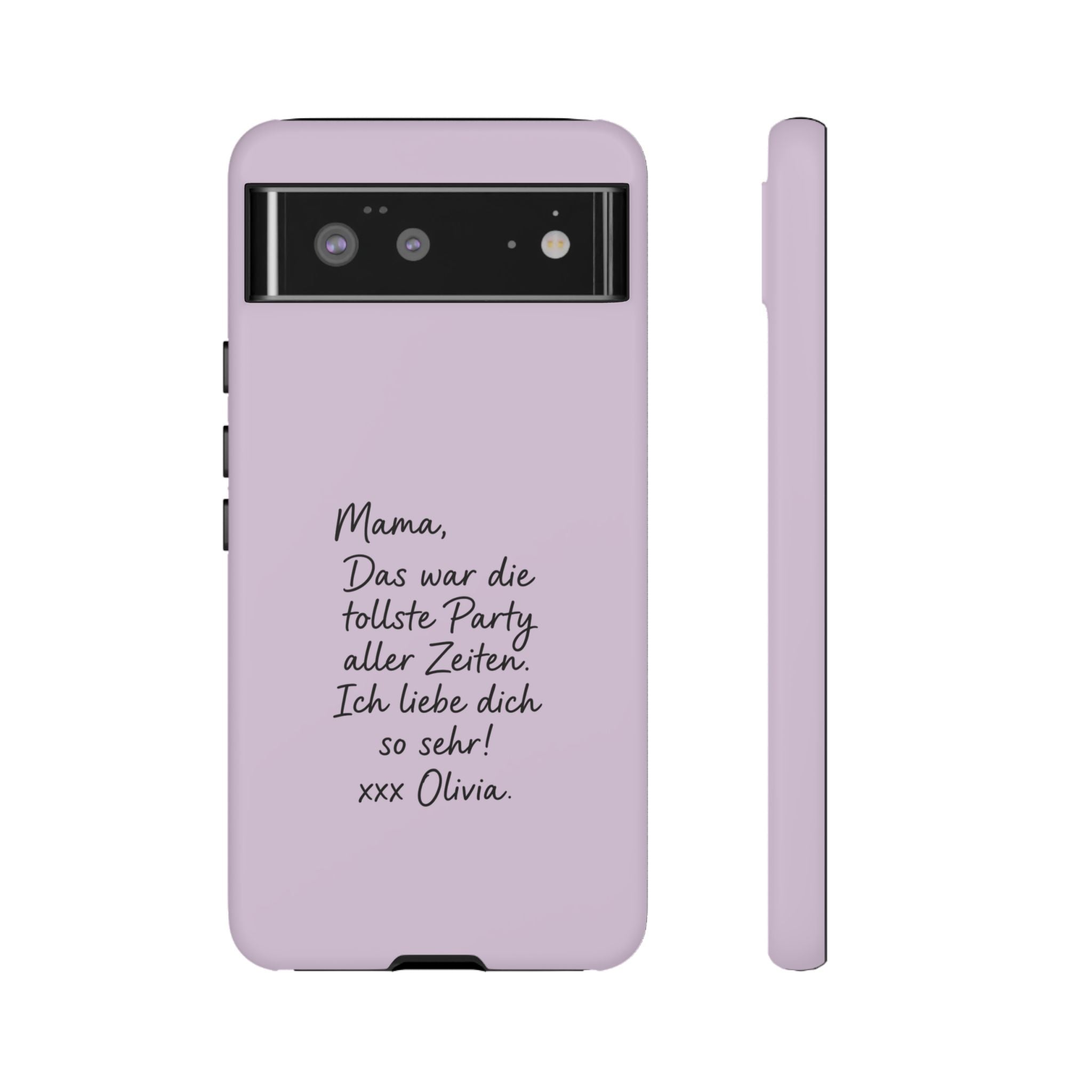 LAVENDER HANDWRITTEN NOTE – Personalisierte Handyhülle mit Dual-Layer-Schutz