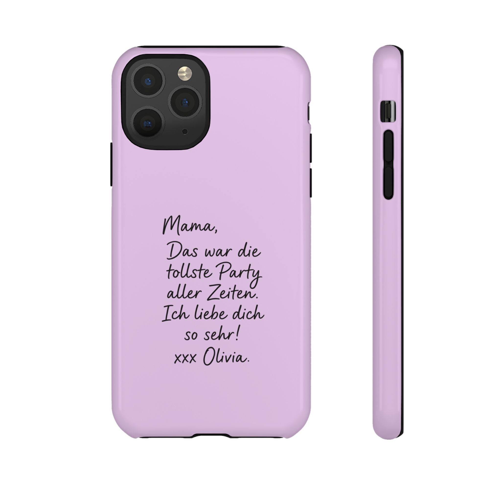 LAVENDEL mit handgeschriebener Notiz – Personalisierte Handyhülle mit Dual-Layer-Schutz