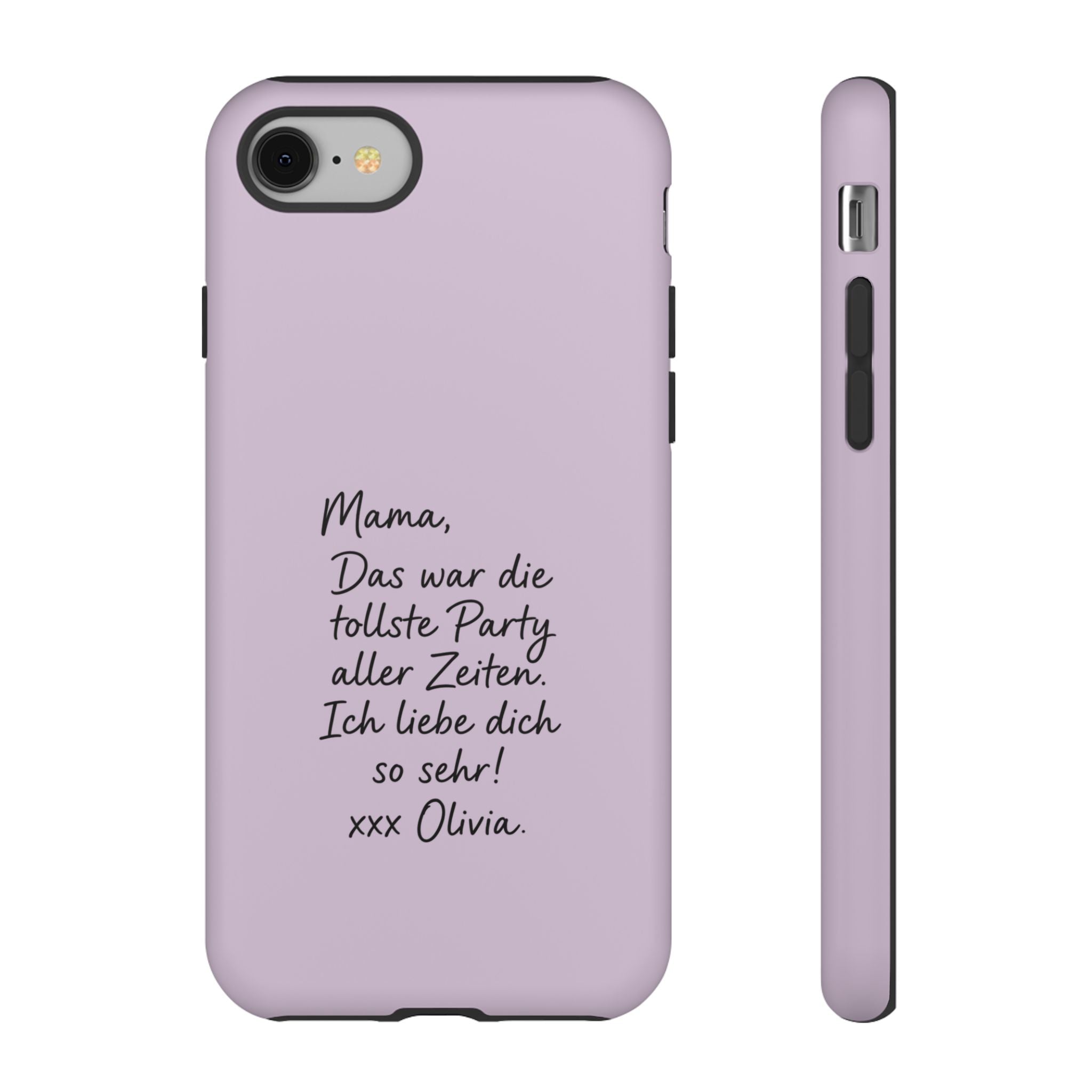 LAVENDER HANDWRITTEN NOTE – Personalisierte Handyhülle mit Dual-Layer-Schutz