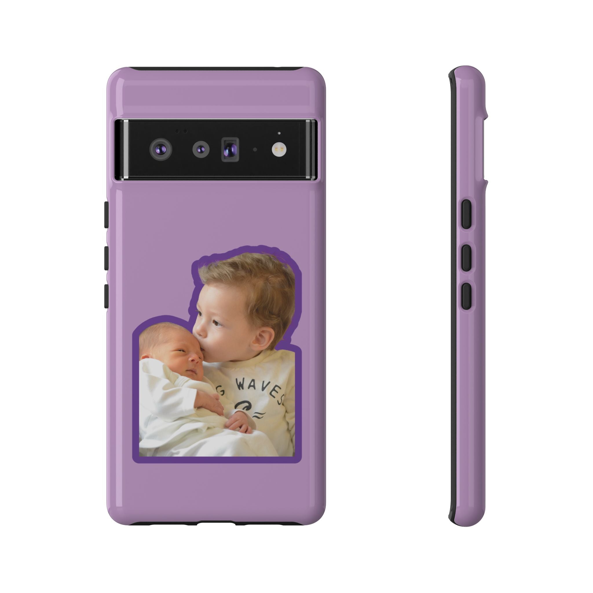 PURPLE CARTOON – Personalisierte Foto Handyhülle mit Dual-Layer-Schutz
