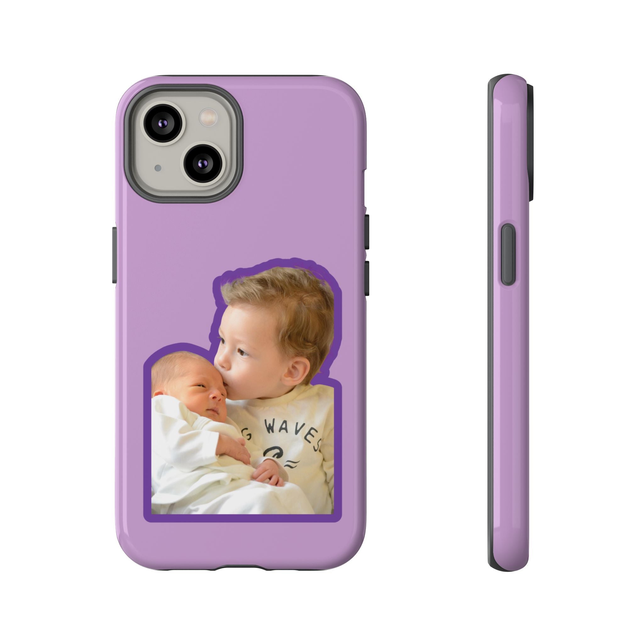PURPLE CARTOON – Personalisierte Foto Handyhülle mit Dual-Layer-Schutz