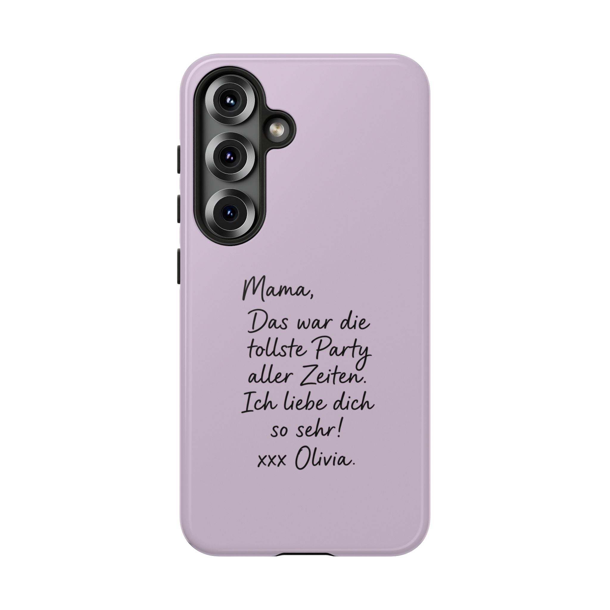 LAVENDER HANDWRITTEN NOTE – Personalisierte Handyhülle mit Dual-Layer-Schutz