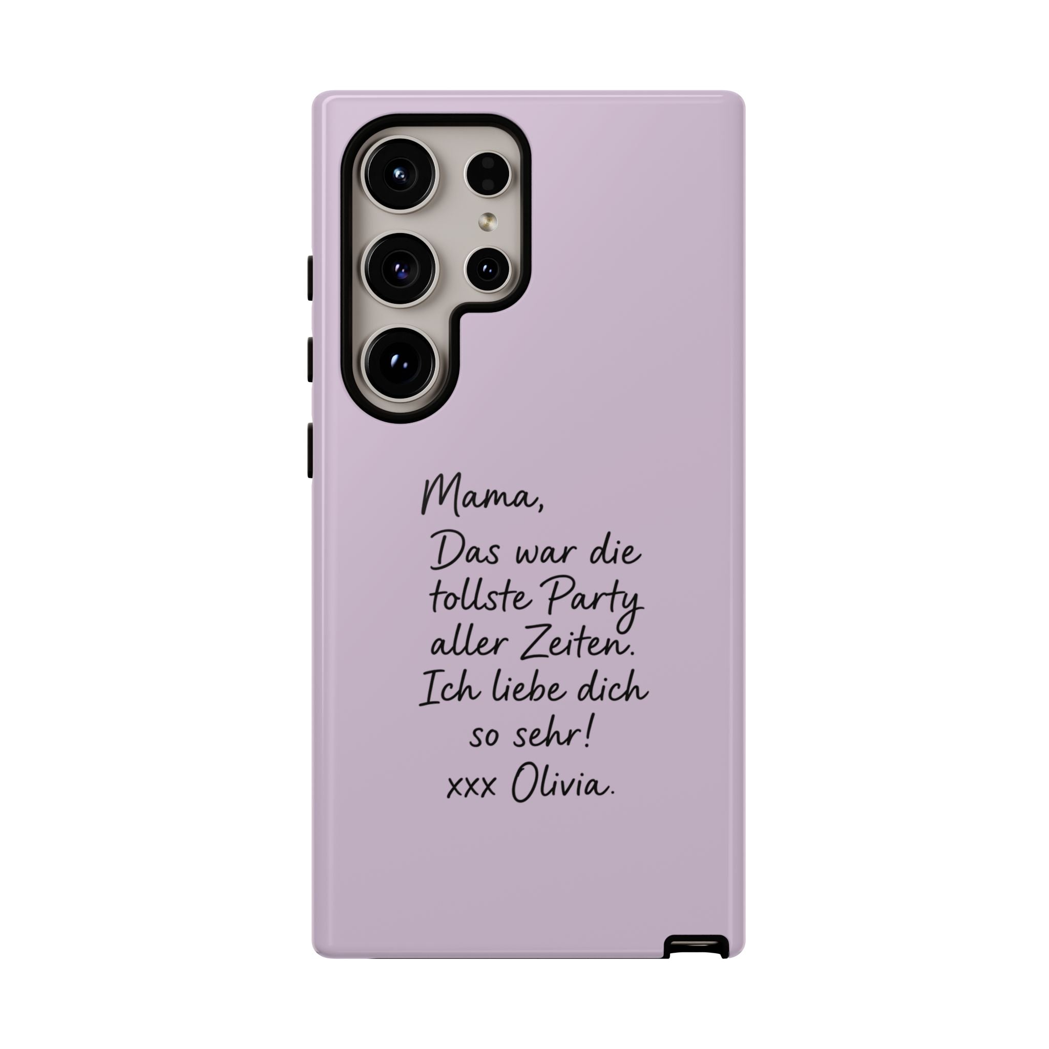 LAVENDER HANDWRITTEN NOTE – Personalisierte Handyhülle mit Dual-Layer-Schutz