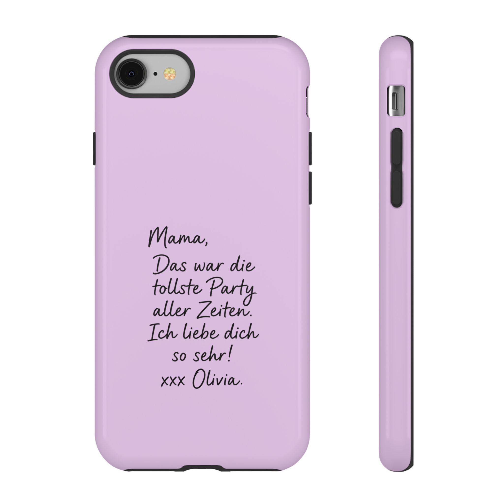 LAVENDEL mit handgeschriebener Notiz – Personalisierte Handyhülle mit Dual-Layer-Schutz