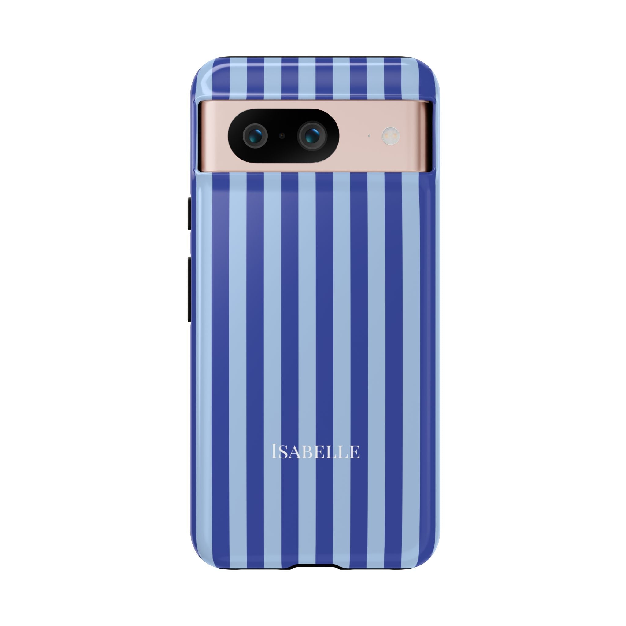 OCEAN BLUE STRIPES – Personalisierte Handyhülle mit Dual-Layer-Schutz