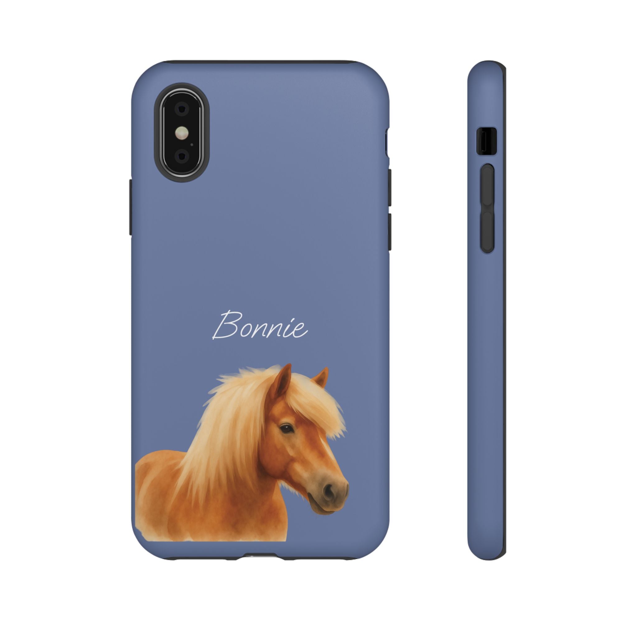 PET AQUARELL DUSTY BLUE – Personalisierte Handyhülle mit Dual-Layer-Schutz