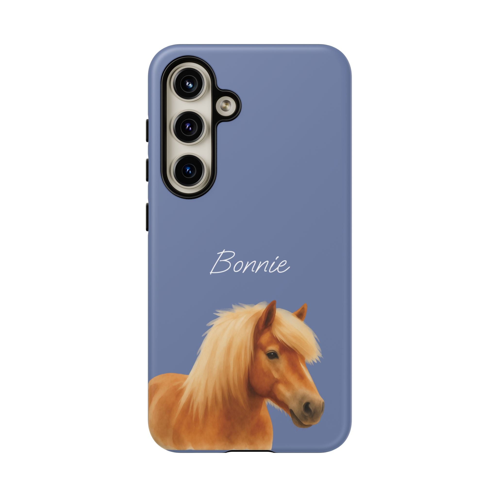 PET AQUARELL DUSTY BLUE – Personalisierte Handyhülle mit Dual-Layer-Schutz