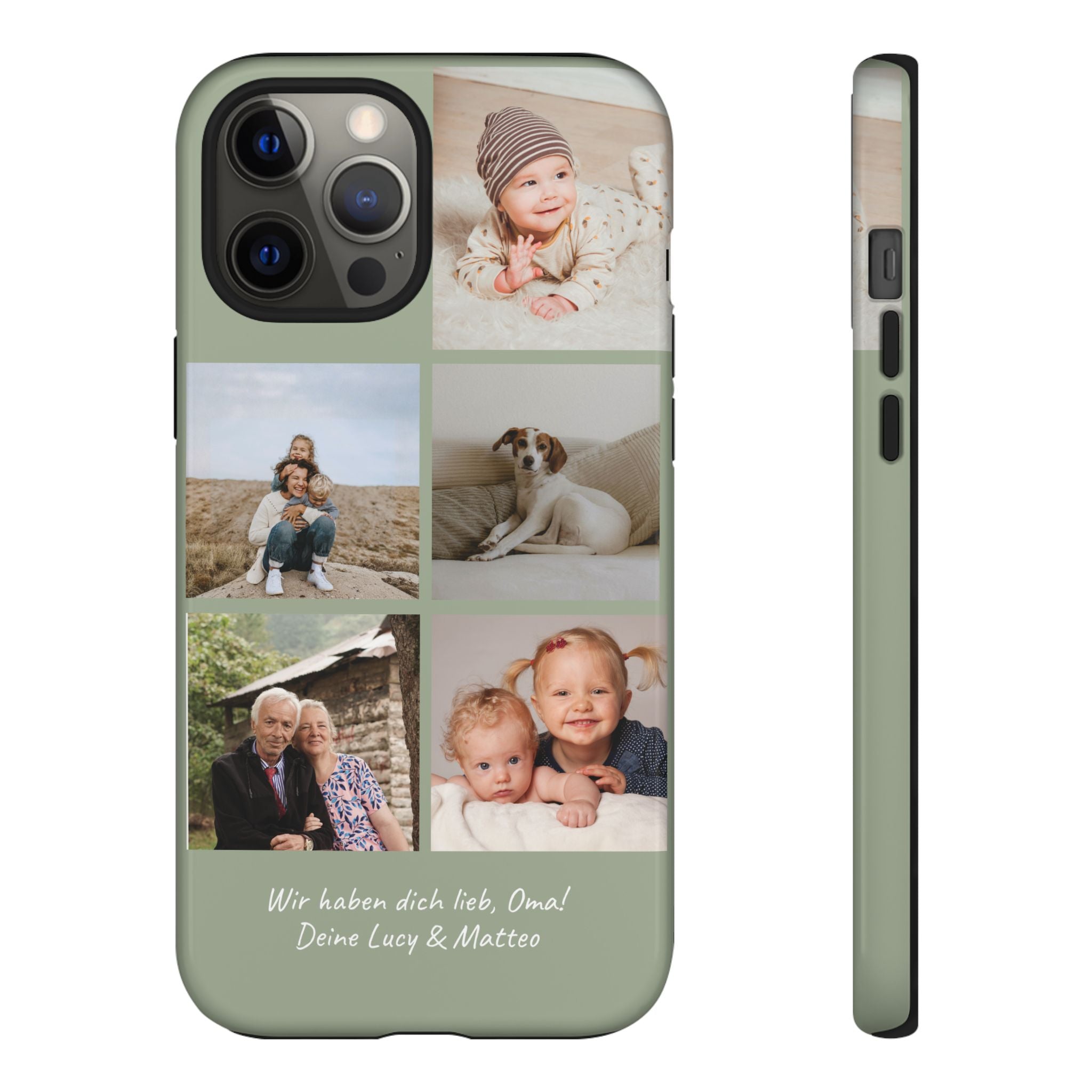 SALBEI PHOTO COLLAGE – Personalisierte Foto Handyhülle mit Dual-Layer-Schutz