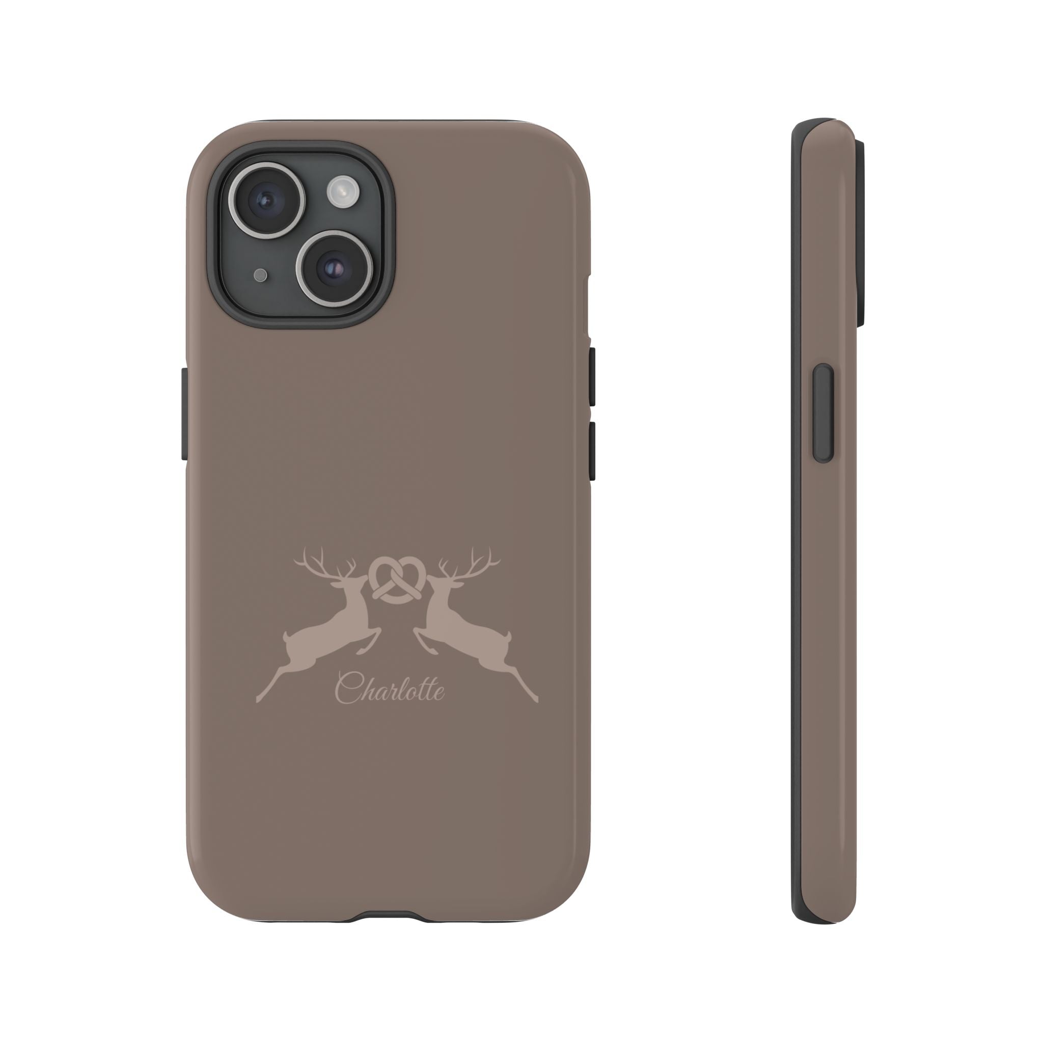 HIRSCH MOCCA – Personalisierte Handyhülle mit Dual-Layer-Schutz
