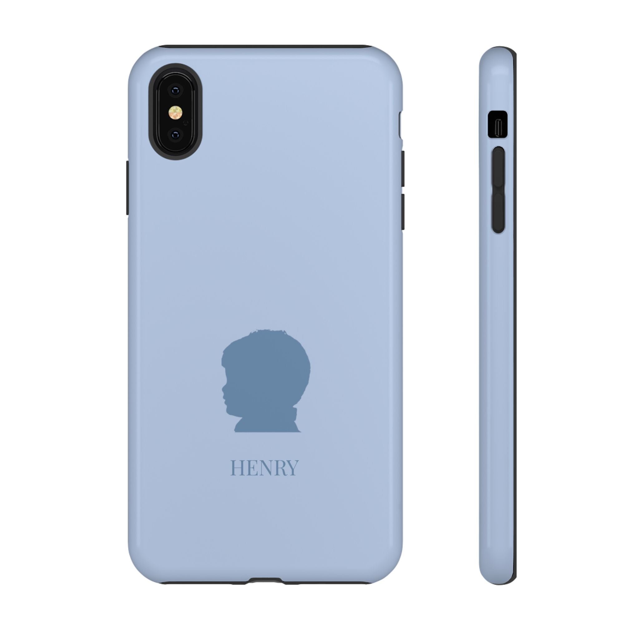 SILHOUETTE BLUE – Personalisierte Handyhülle mit Dual-Layer-Schutz