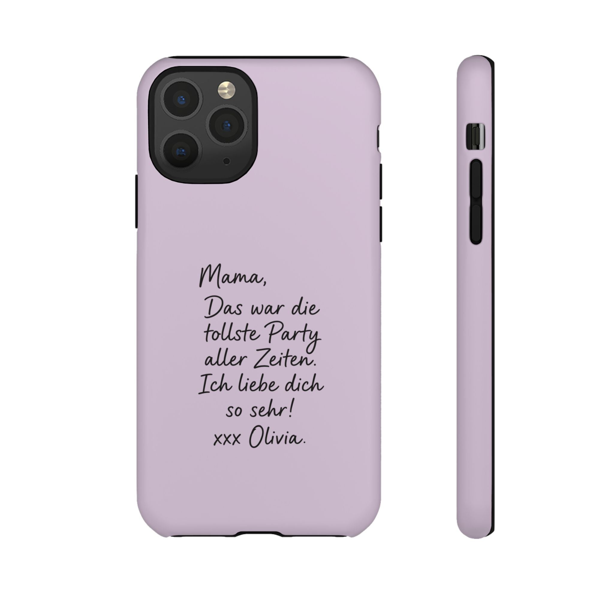 LAVENDER HANDWRITTEN NOTE – Personalisierte Handyhülle mit Dual-Layer-Schutz