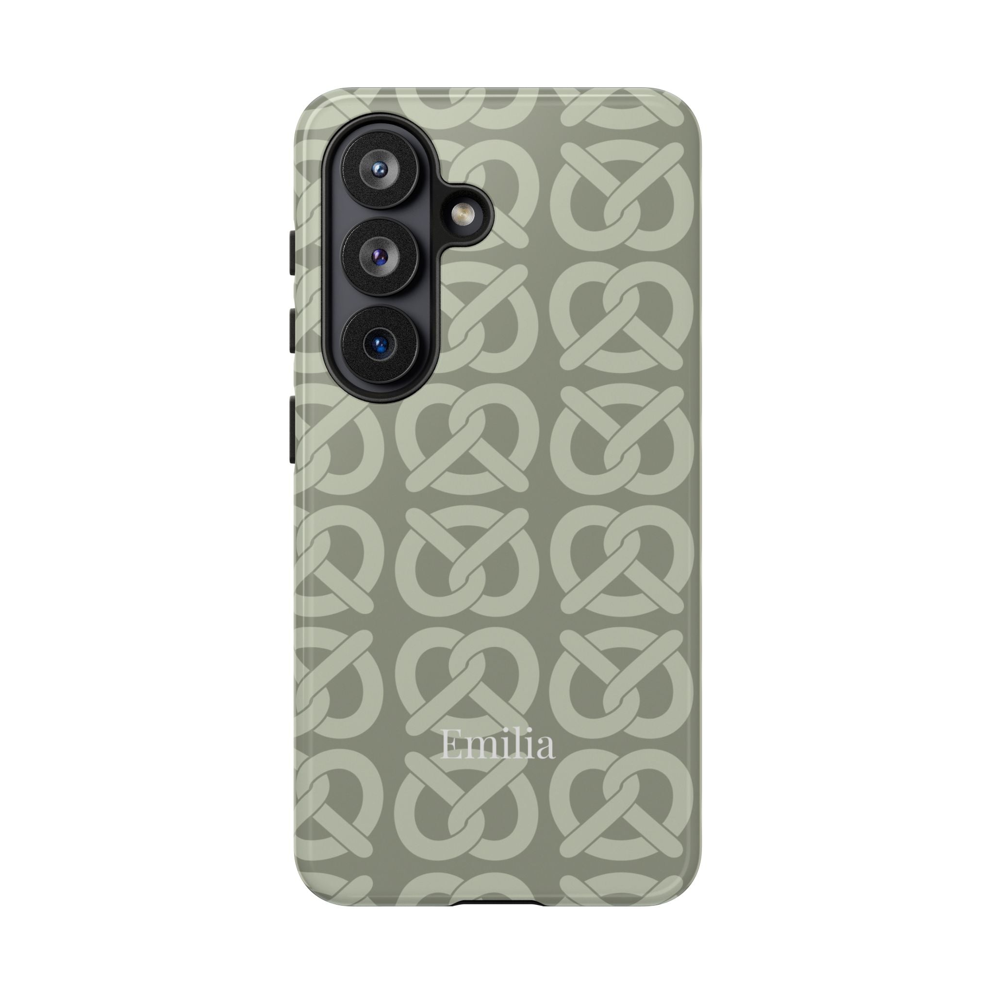 BREZN MONOGRAMM SALBEI – Personalisierte Handyhülle mit Dual-Layer-Schutz