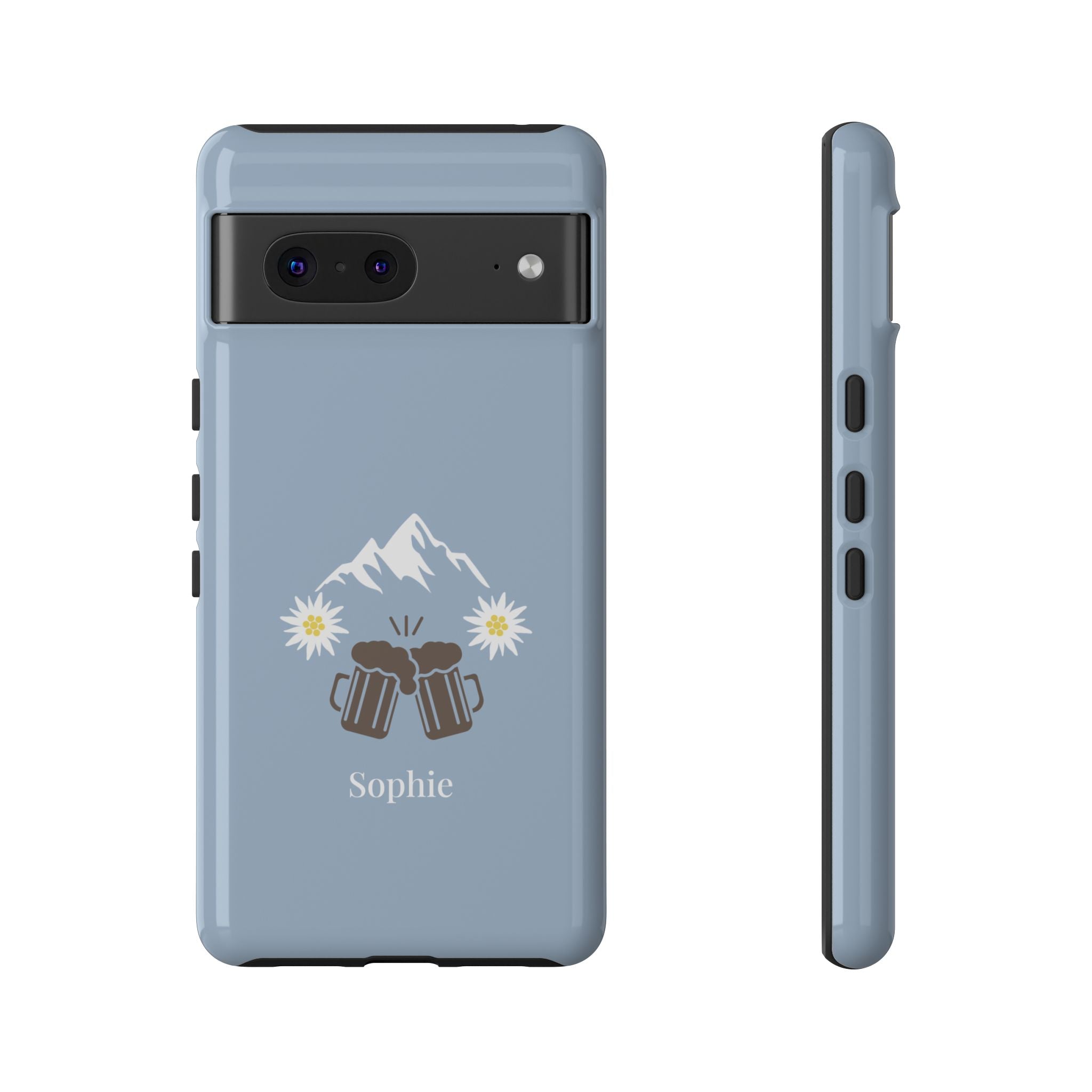 O'ZAPFT PASTELLBLAU – Personalisierte Handyhülle mit Dual-Layer-Schutz