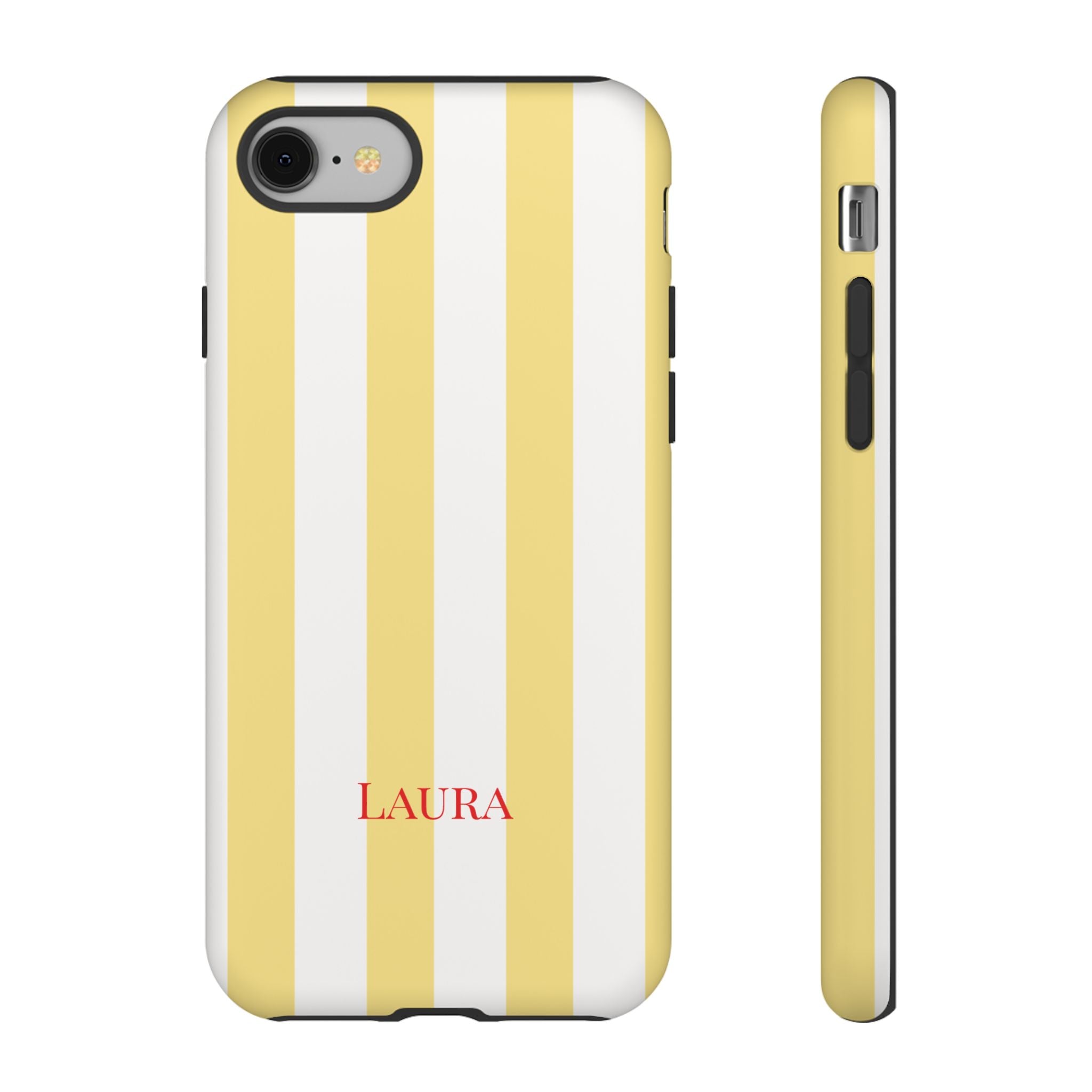 YELLOW STRIPES – Personalisierte Handyhülle mit Dual-Layer-Schutz