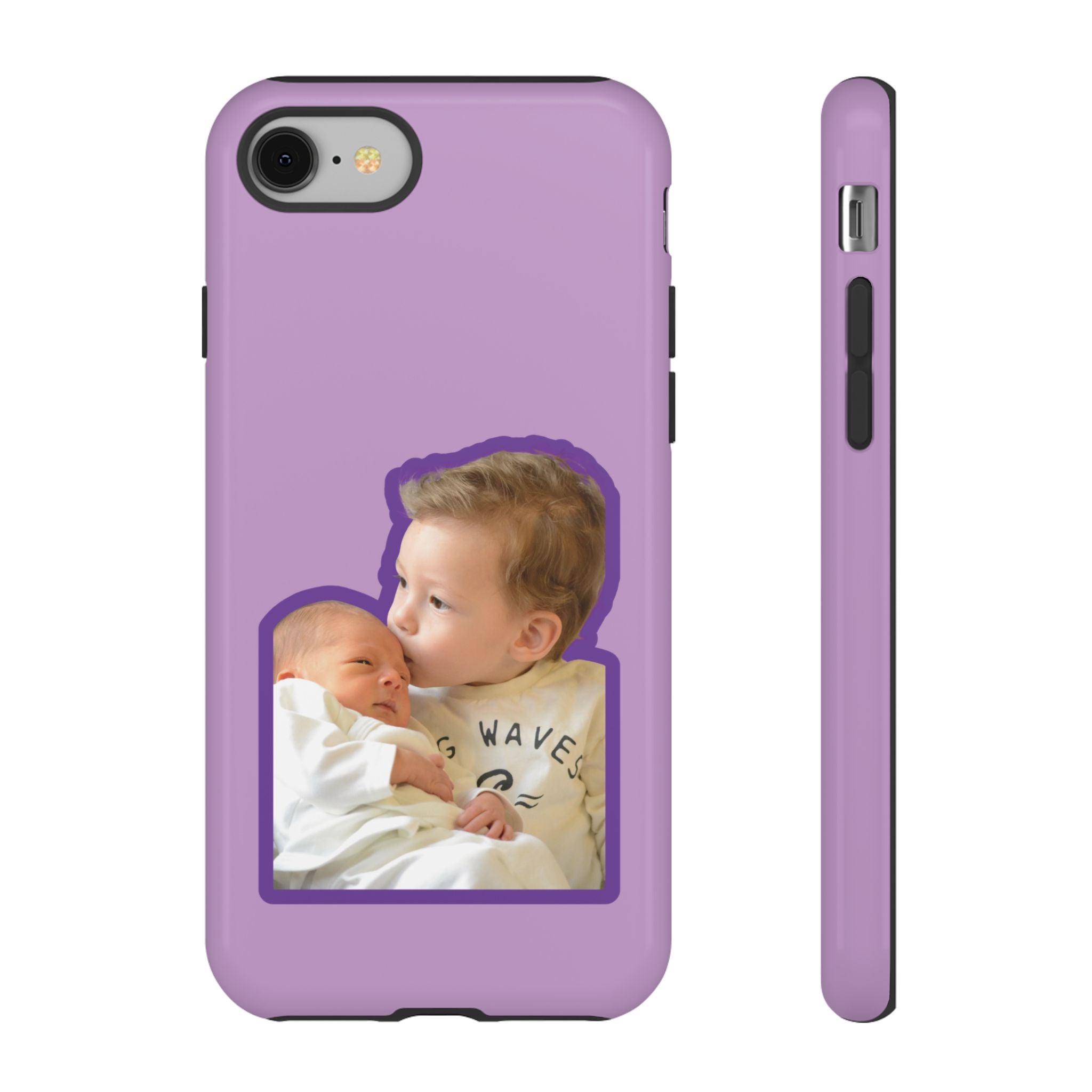PURPLE CARTOON – Personalisierte Foto Handyhülle mit Dual-Layer-Schutz