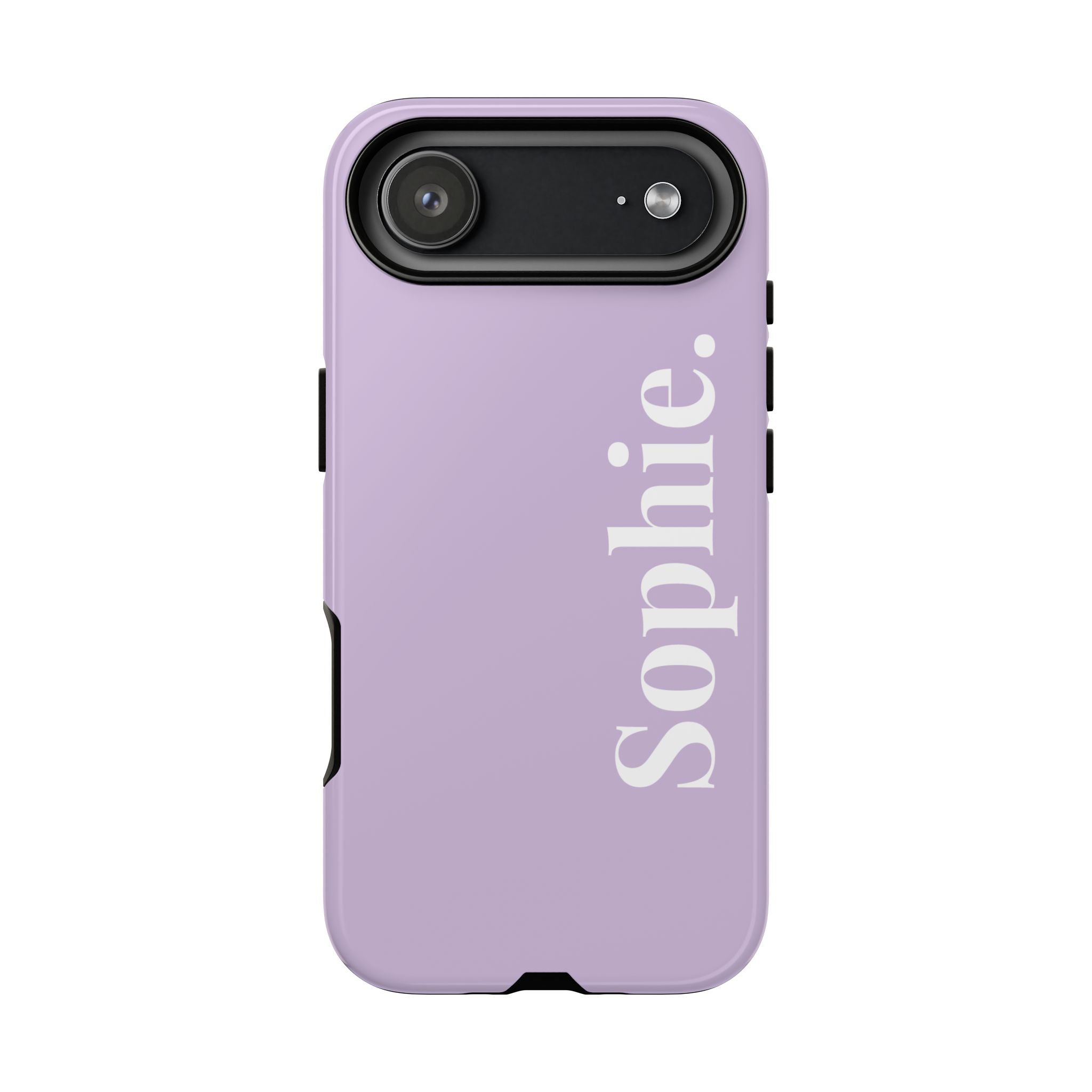 LAVENDEL BOLD NAME – Personalisierte Handyhülle mit Dual-Layer-Schutz
