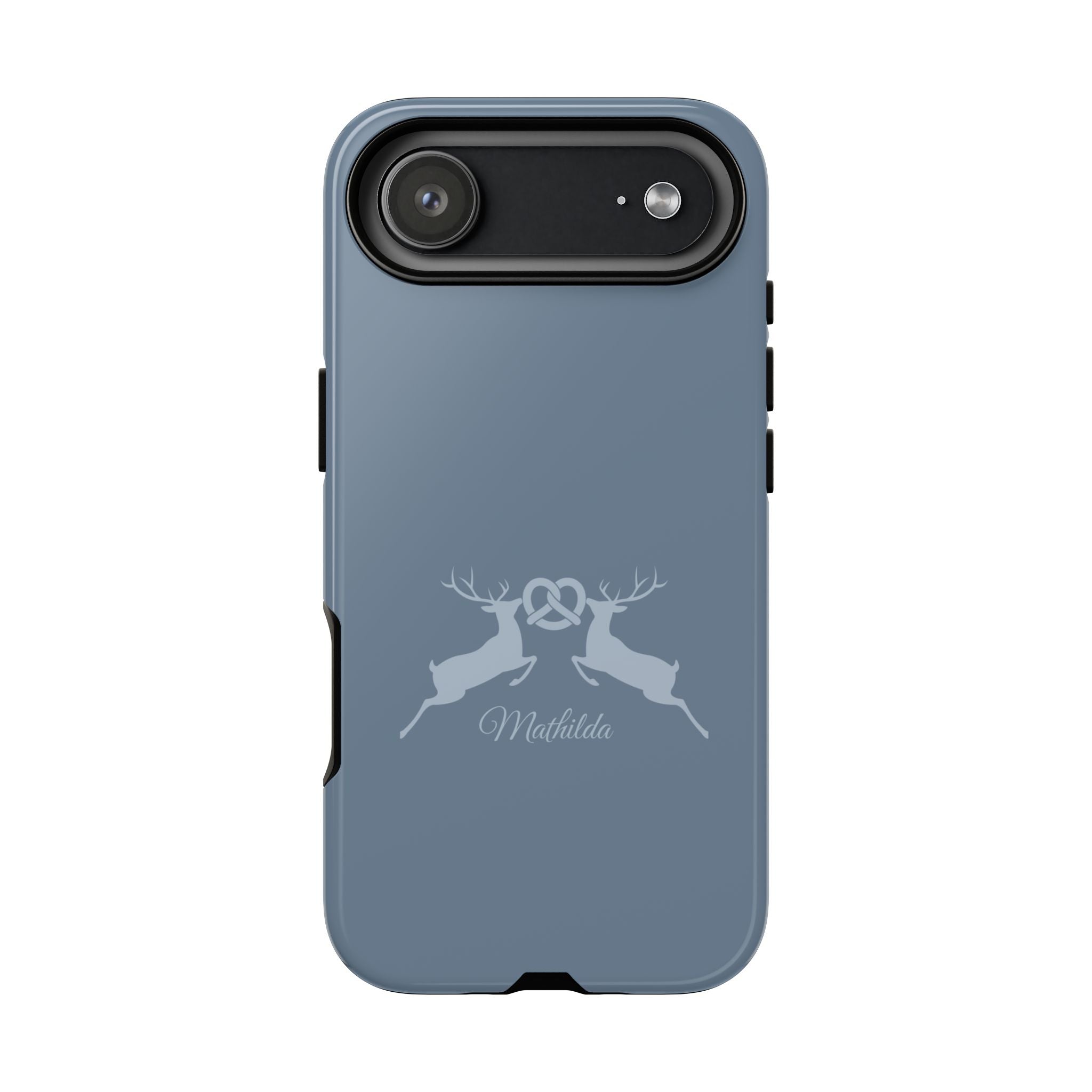 HIRSCH TAUBENBLAU – Personalisierte Handyhülle mit Dual-Layer-Schutz