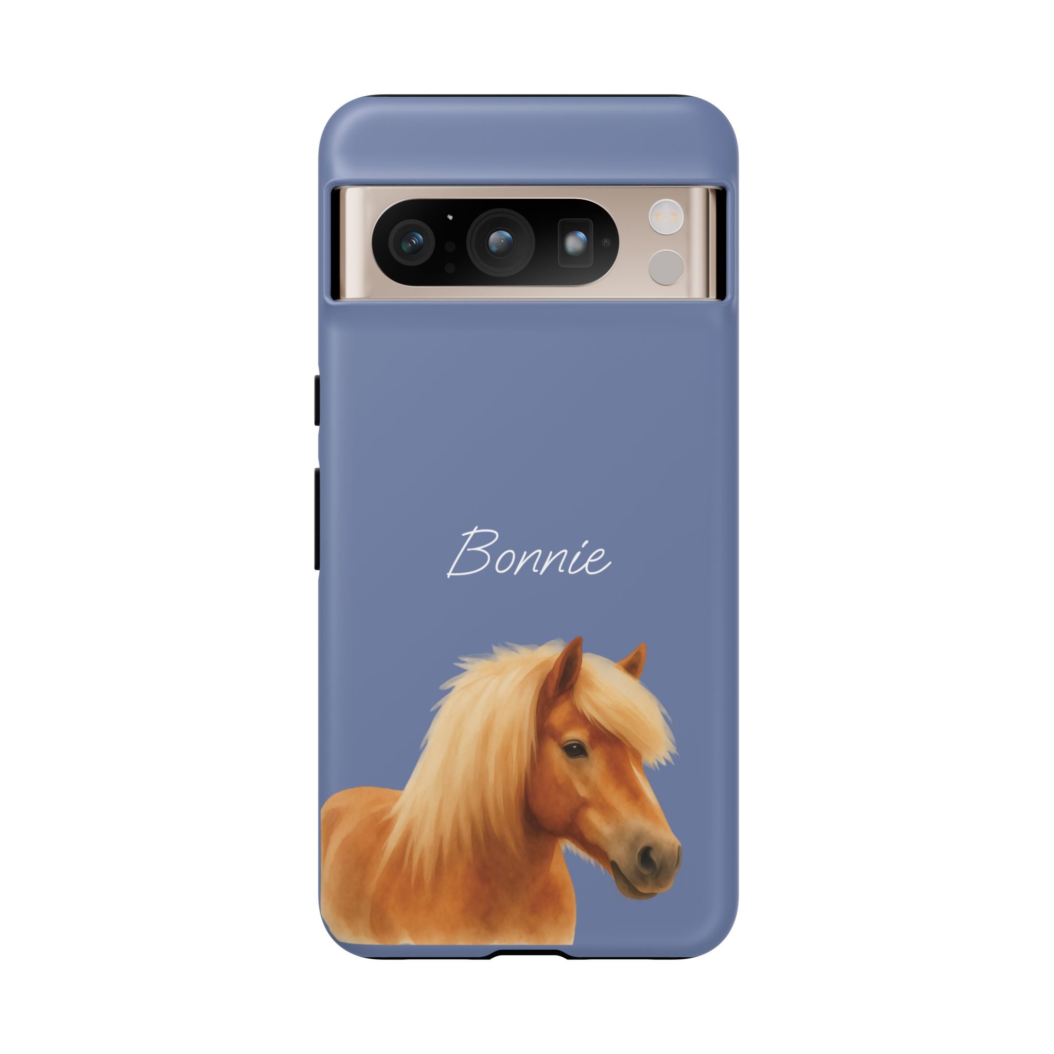 PET AQUARELL DUSTY BLUE – Personalisierte Handyhülle mit Dual-Layer-Schutz