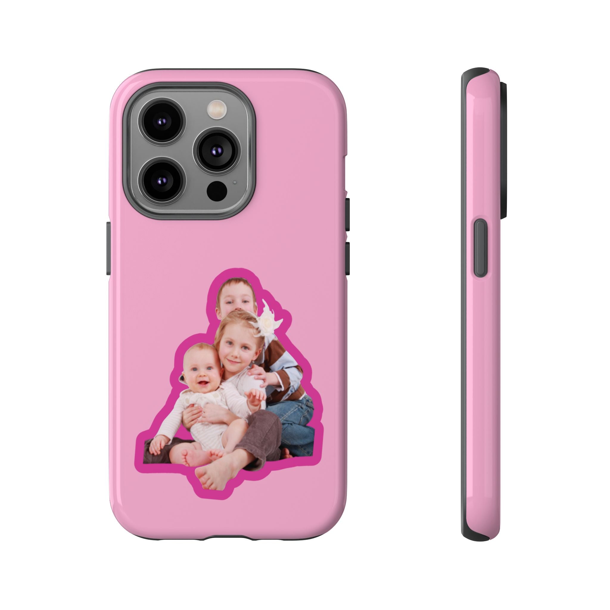 PINK CARTOON – Personalisierte Foto Handyhülle mit Dual-Layer-Schutz