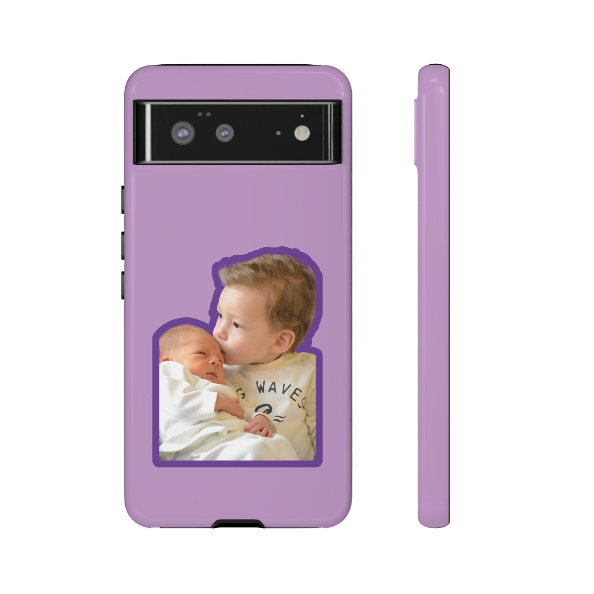 PURPLE CARTOON – Personalisierte Foto Handyhülle mit Dual-Layer-Schutz