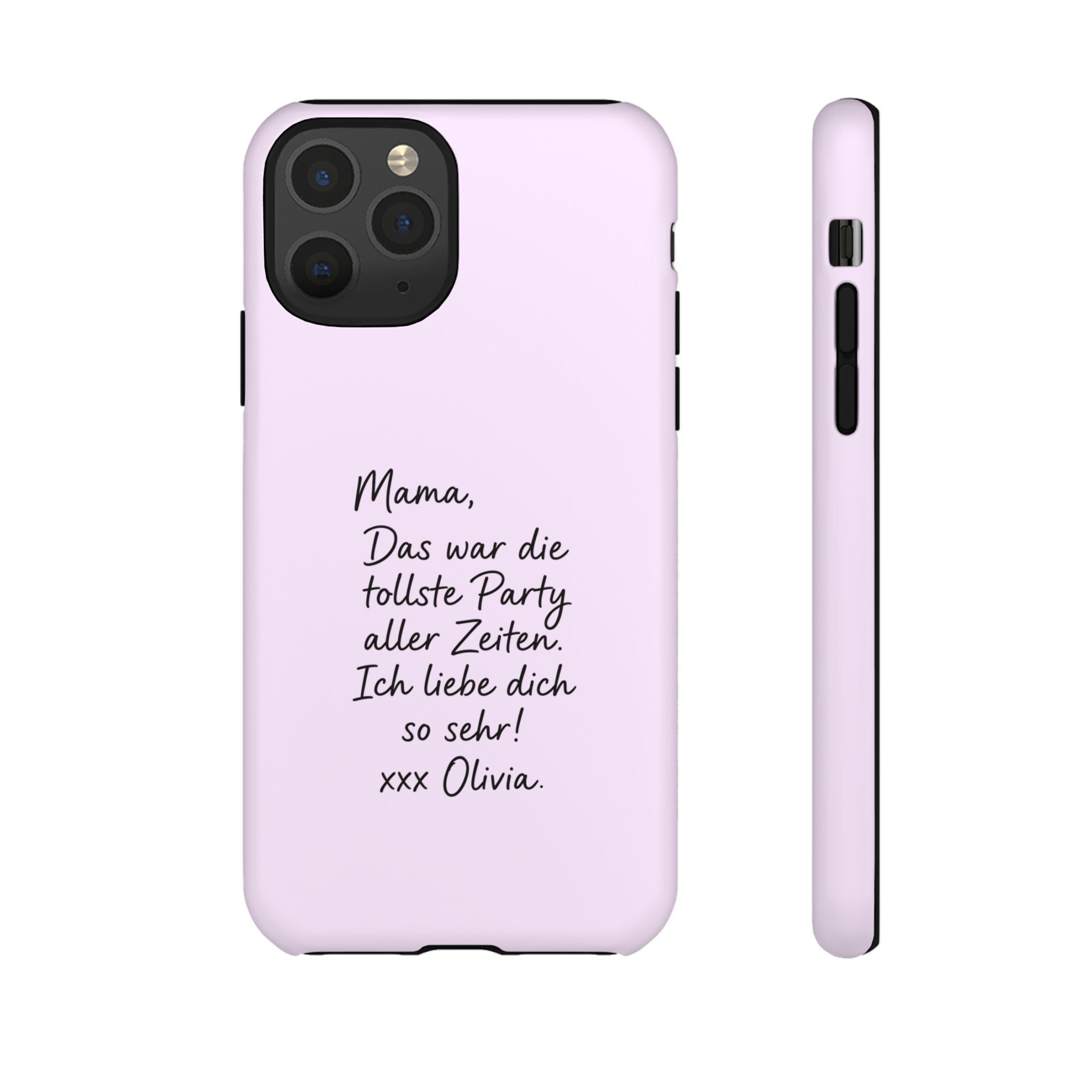 LAVENDEL mit handgeschriebener Notiz – Personalisierte Handyhülle mit Dual-Layer-Schutz