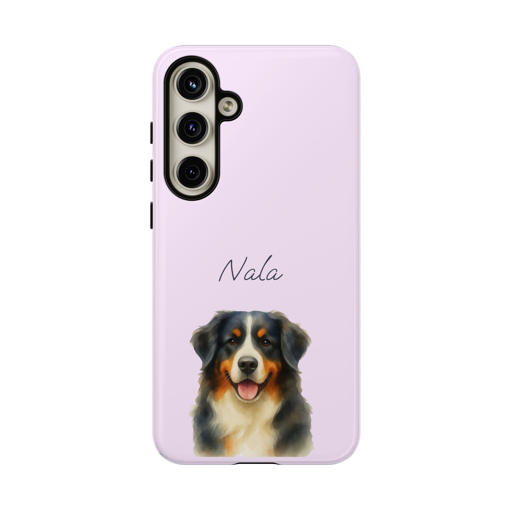 Pet Aquarell Lavendel – Personalisierte Handyhülle mit Dual-Layer-Schutz
