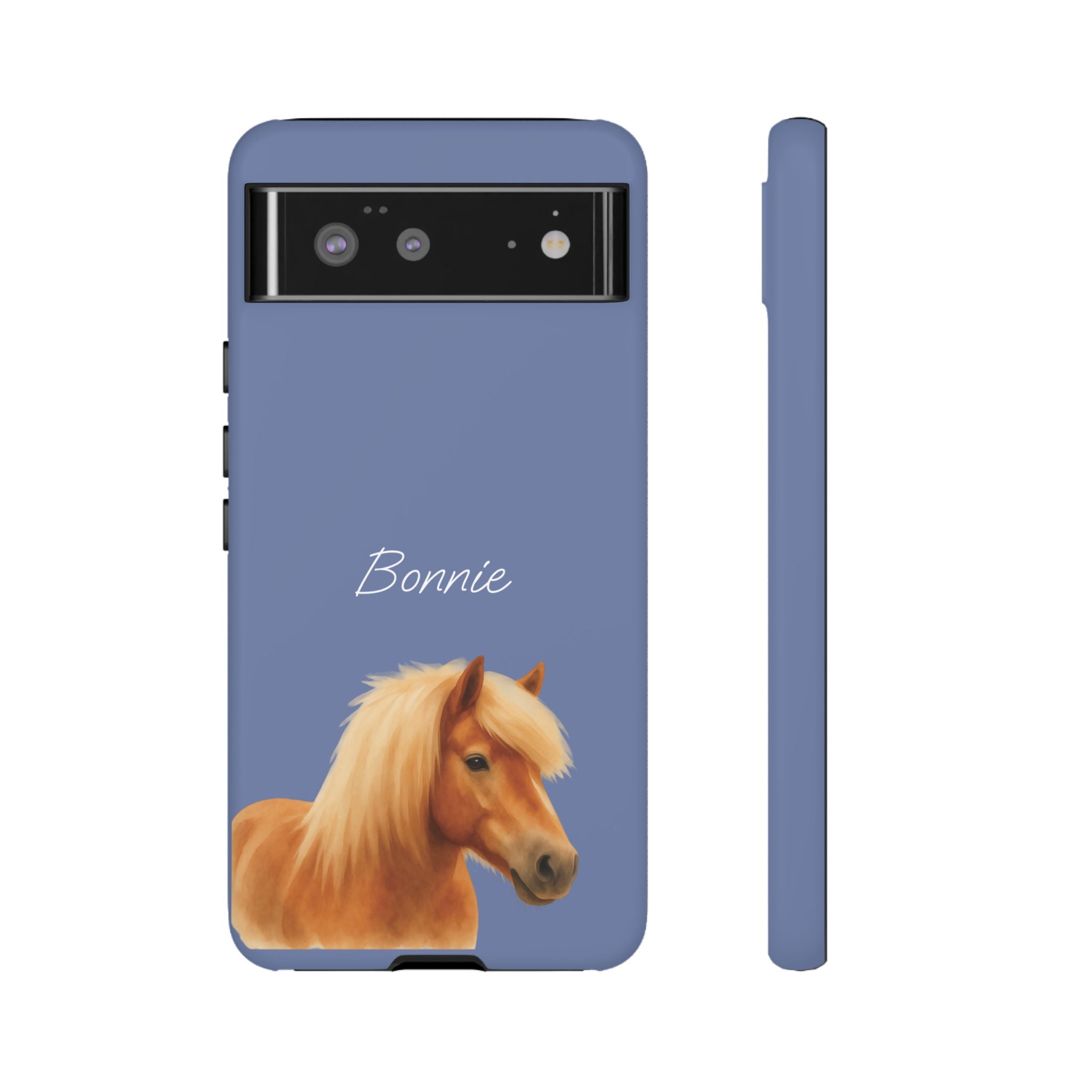 PET AQUARELL DUSTY BLUE – Personalisierte Handyhülle mit Dual-Layer-Schutz