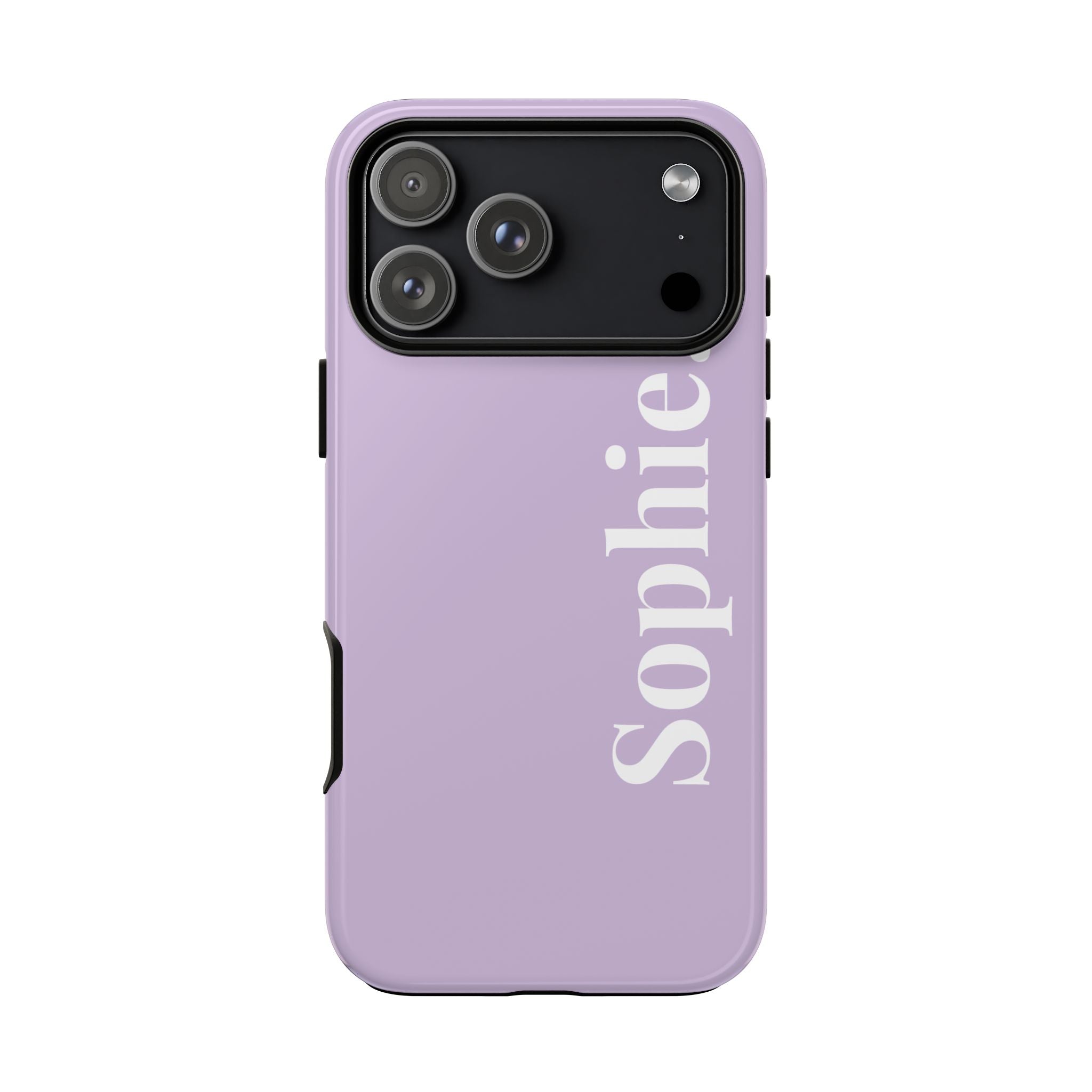 LAVENDEL BOLD NAME – Personalisierte Handyhülle mit Dual-Layer-Schutz