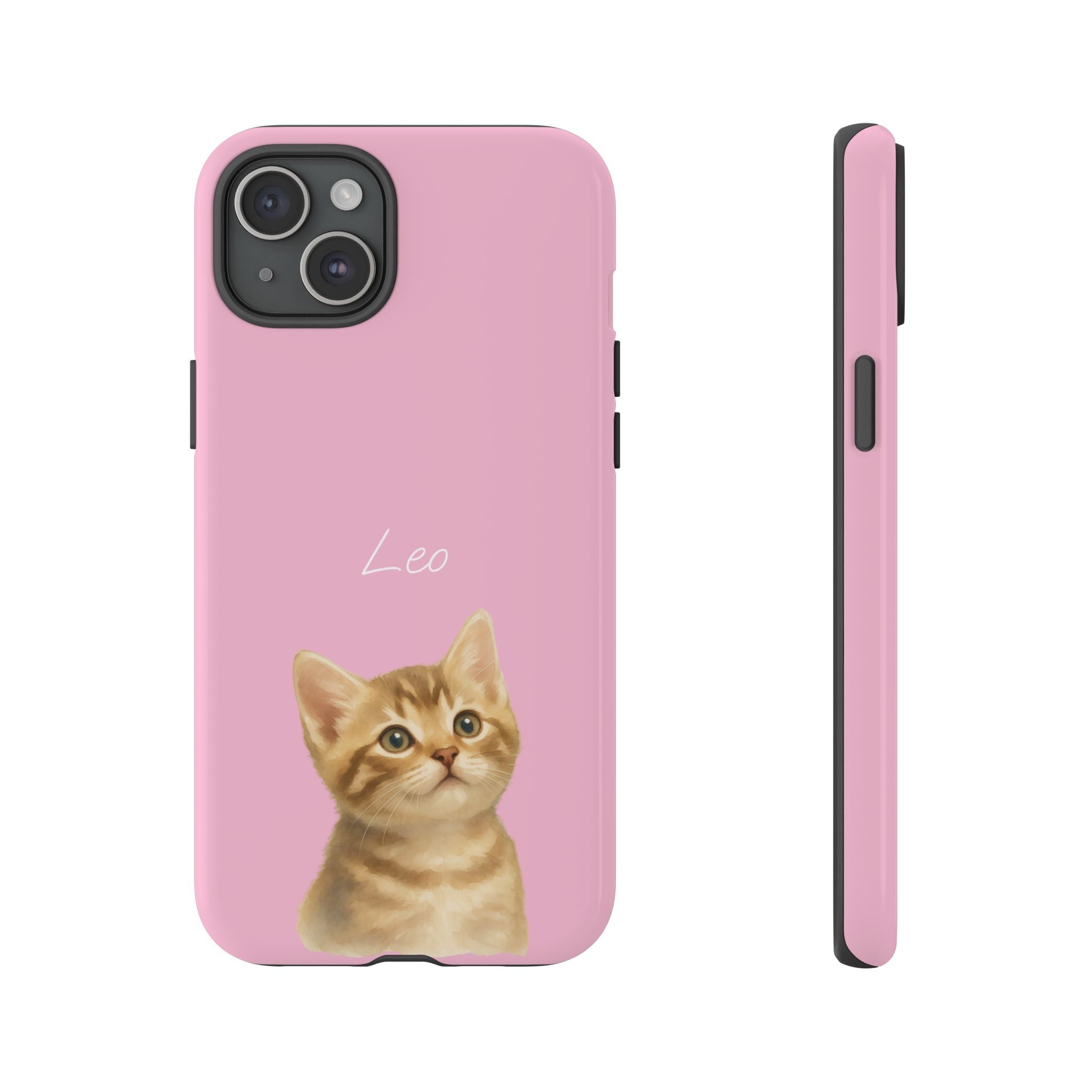 PET AQUARELL PINK – Personalisierte Handyhülle mit Dual-Layer-Schutz