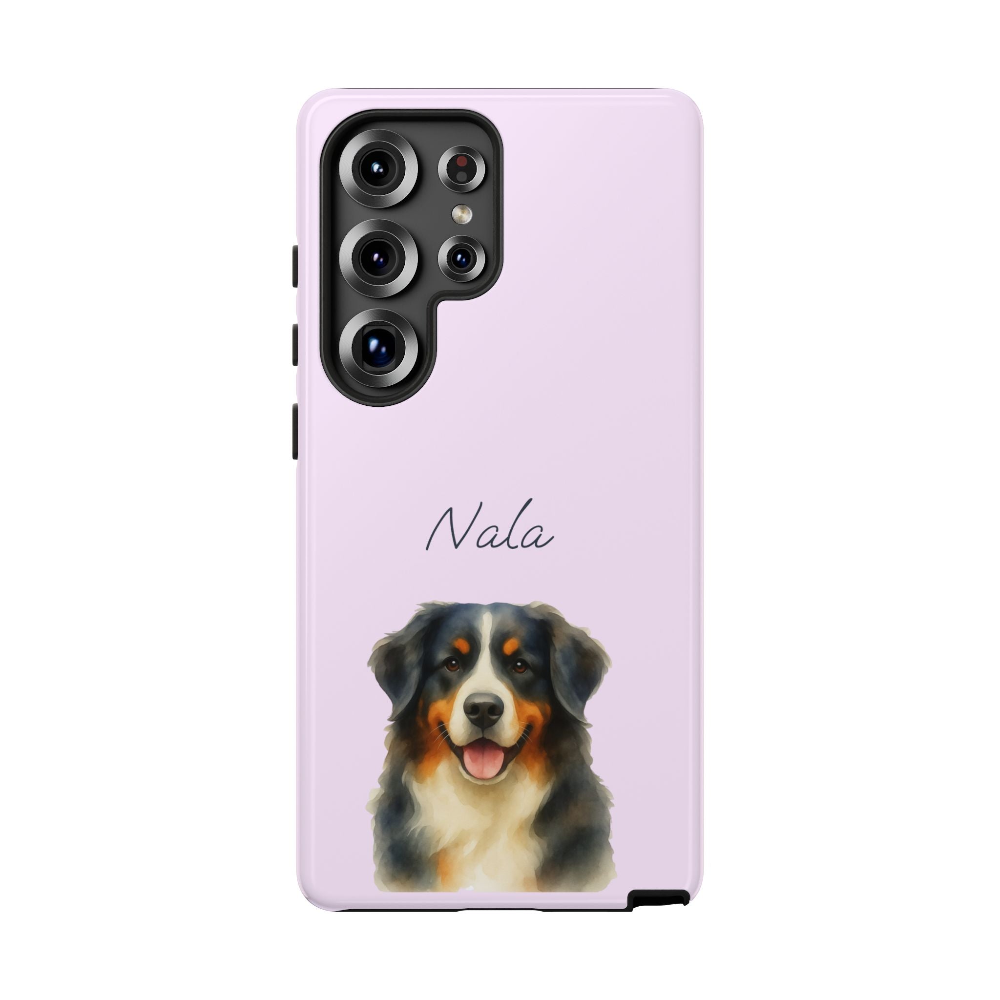 Pet Aquarell Lavendel – Personalisierte Handyhülle mit Dual-Layer-Schutz